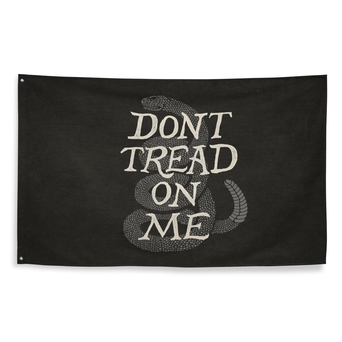 Black Gadsden Colonial Style Flag