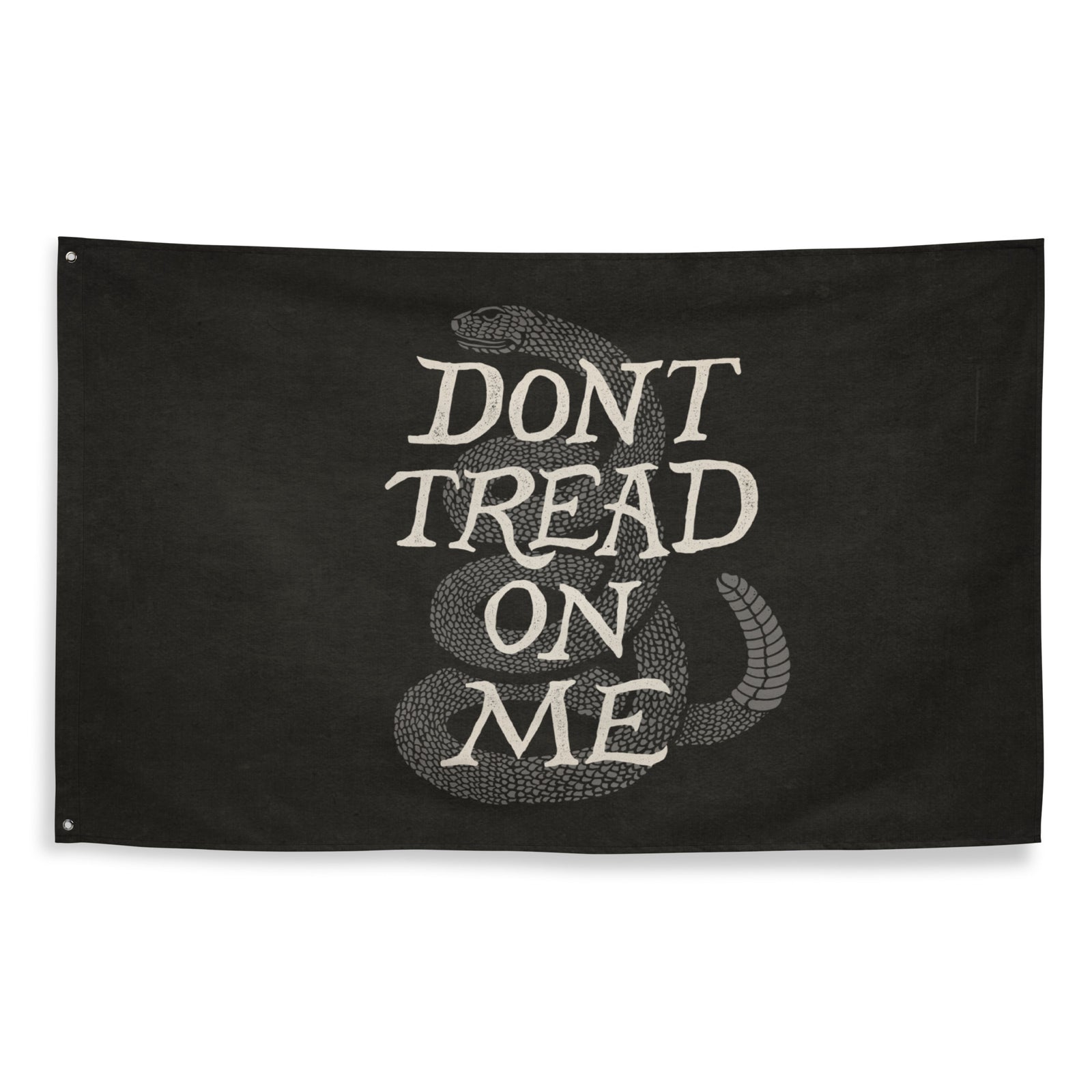 Black Gadsden Colonial Style Flag
