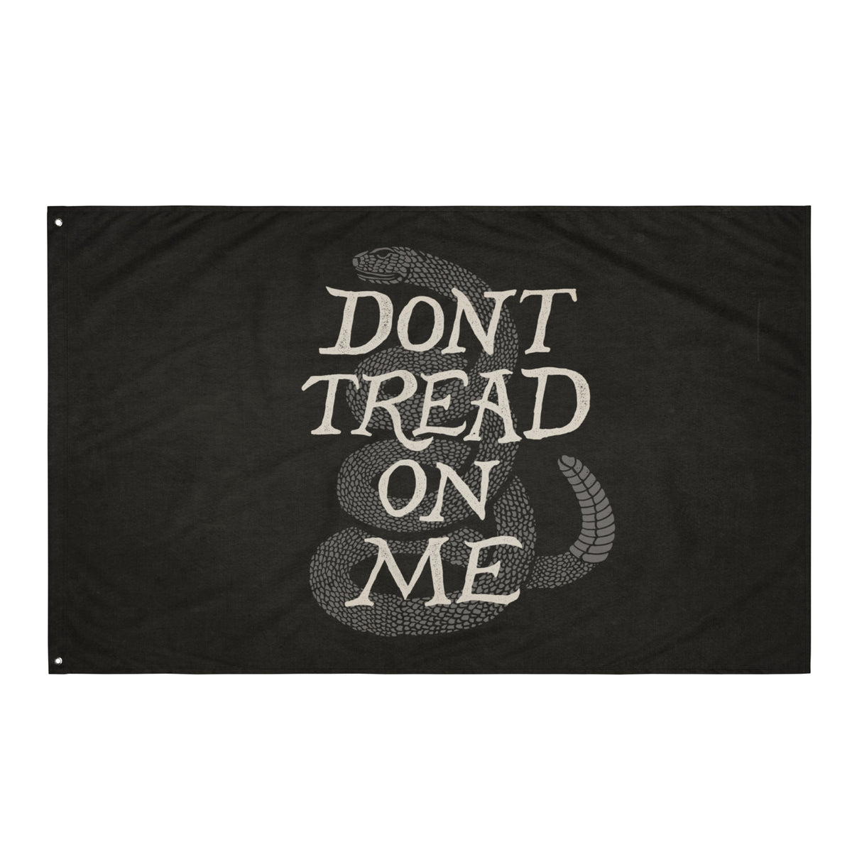 Black Gadsden Colonial Style Flag