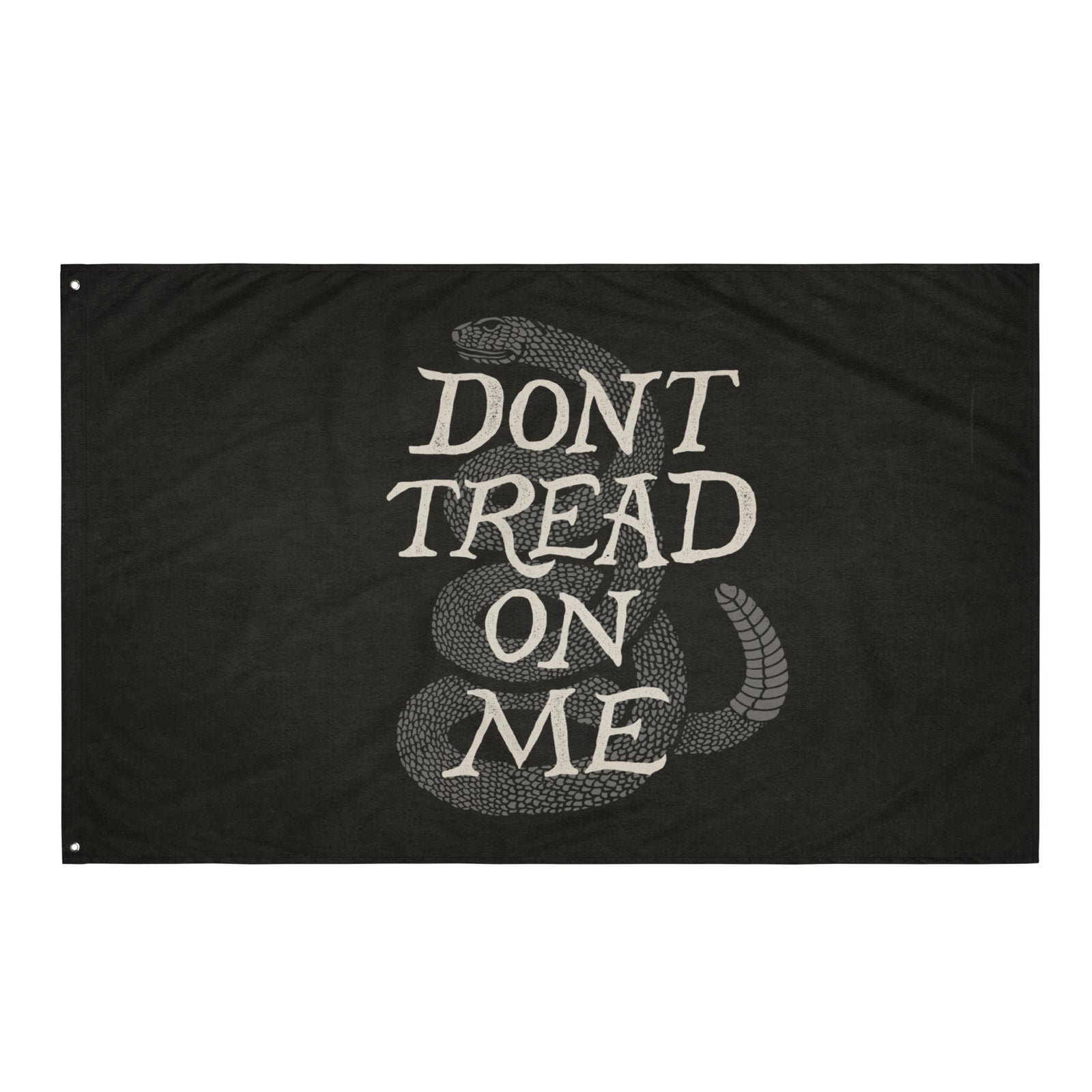 Black Gadsden Colonial Style Flag