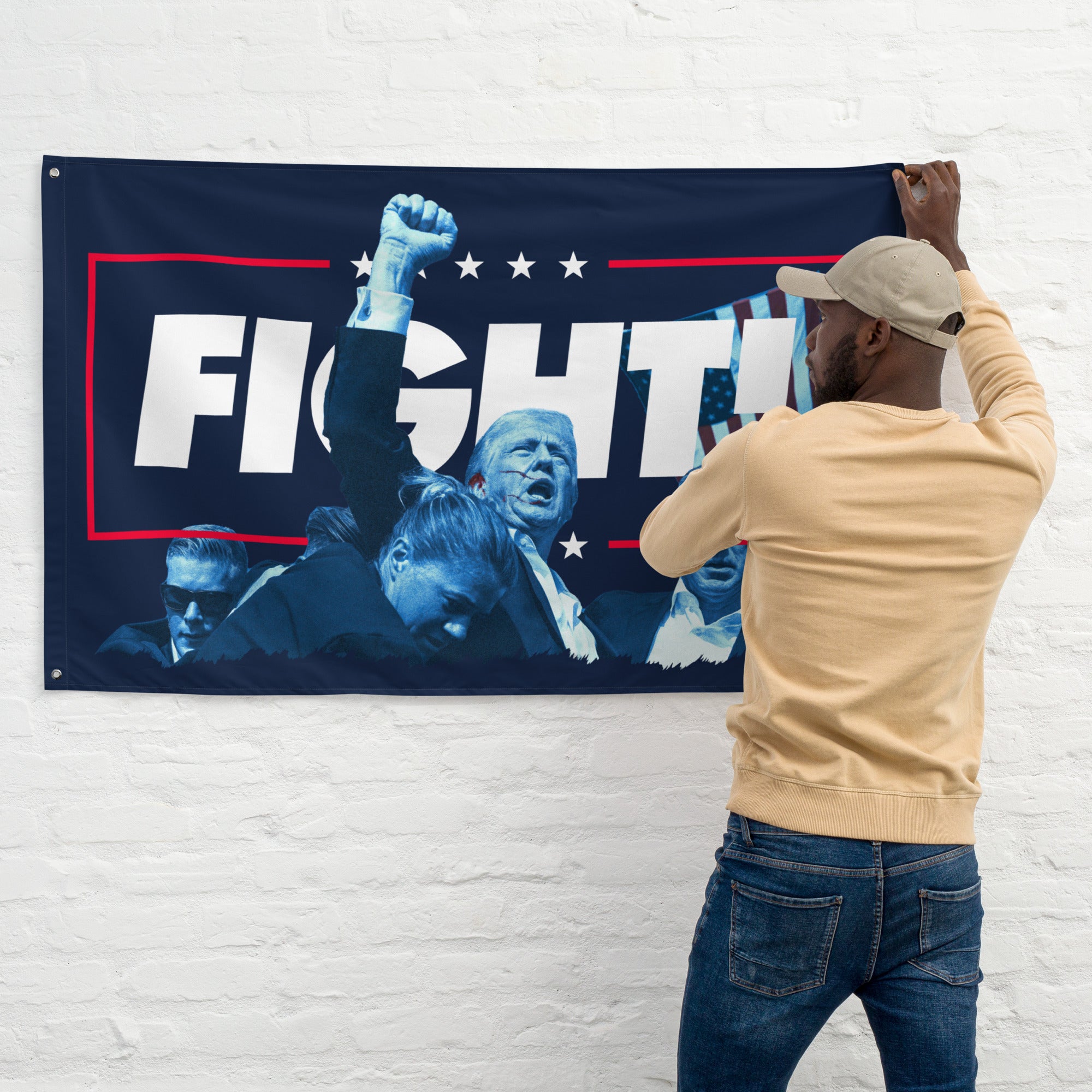 Trump Fight the Good Fight Flag