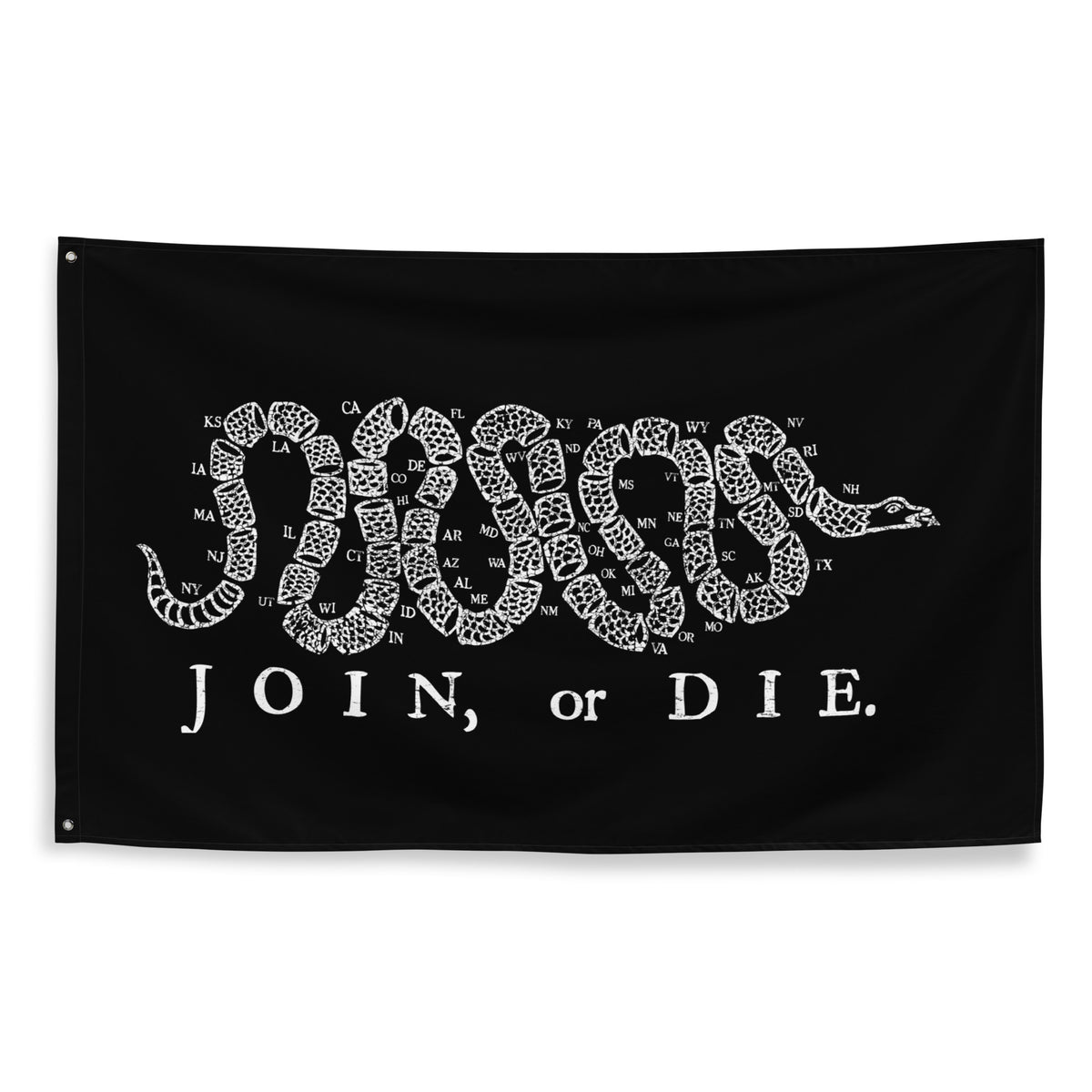 Join or Die Franklin 50 States Flag