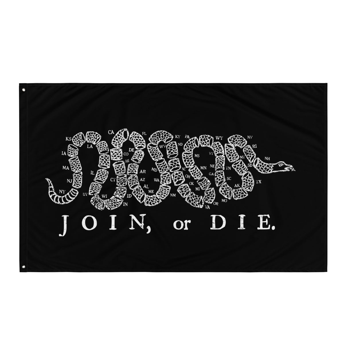 Join or Die Franklin 50 States Flag