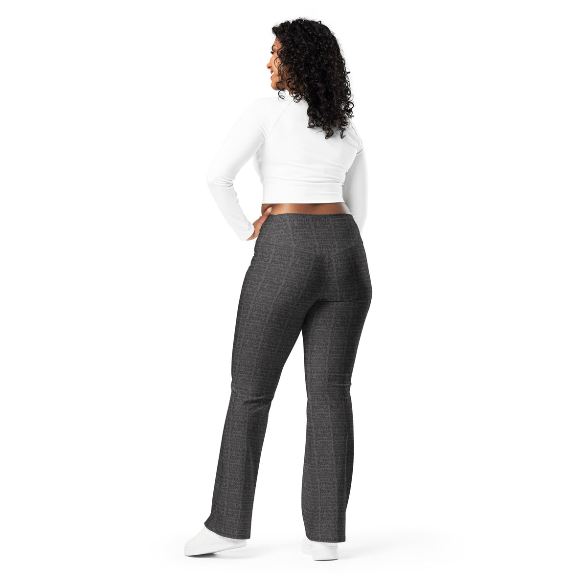 People Should Not Be Afraid of Their Governments Jefferson Quote High-Waist Flare Leggings