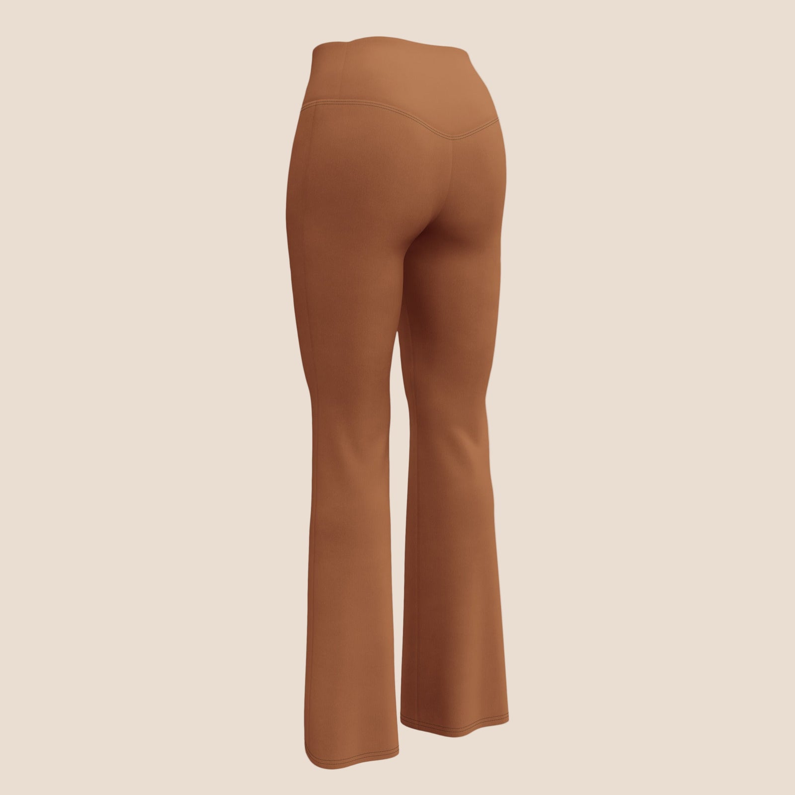 Brown pants on a beige background