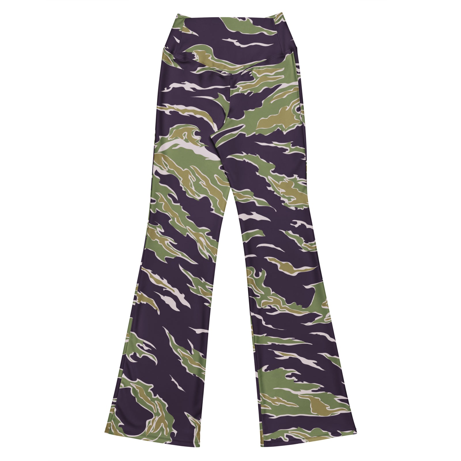 Jungle Tiger Stripe Camouflage Flare leggings