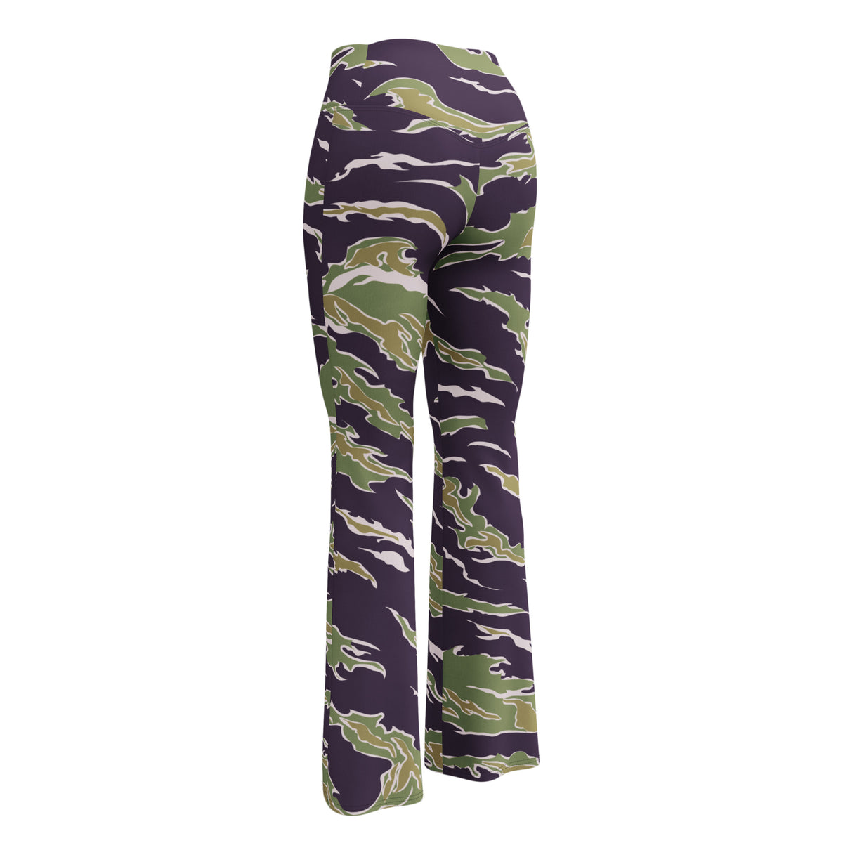Jungle Tiger Stripe Camouflage Flare leggings