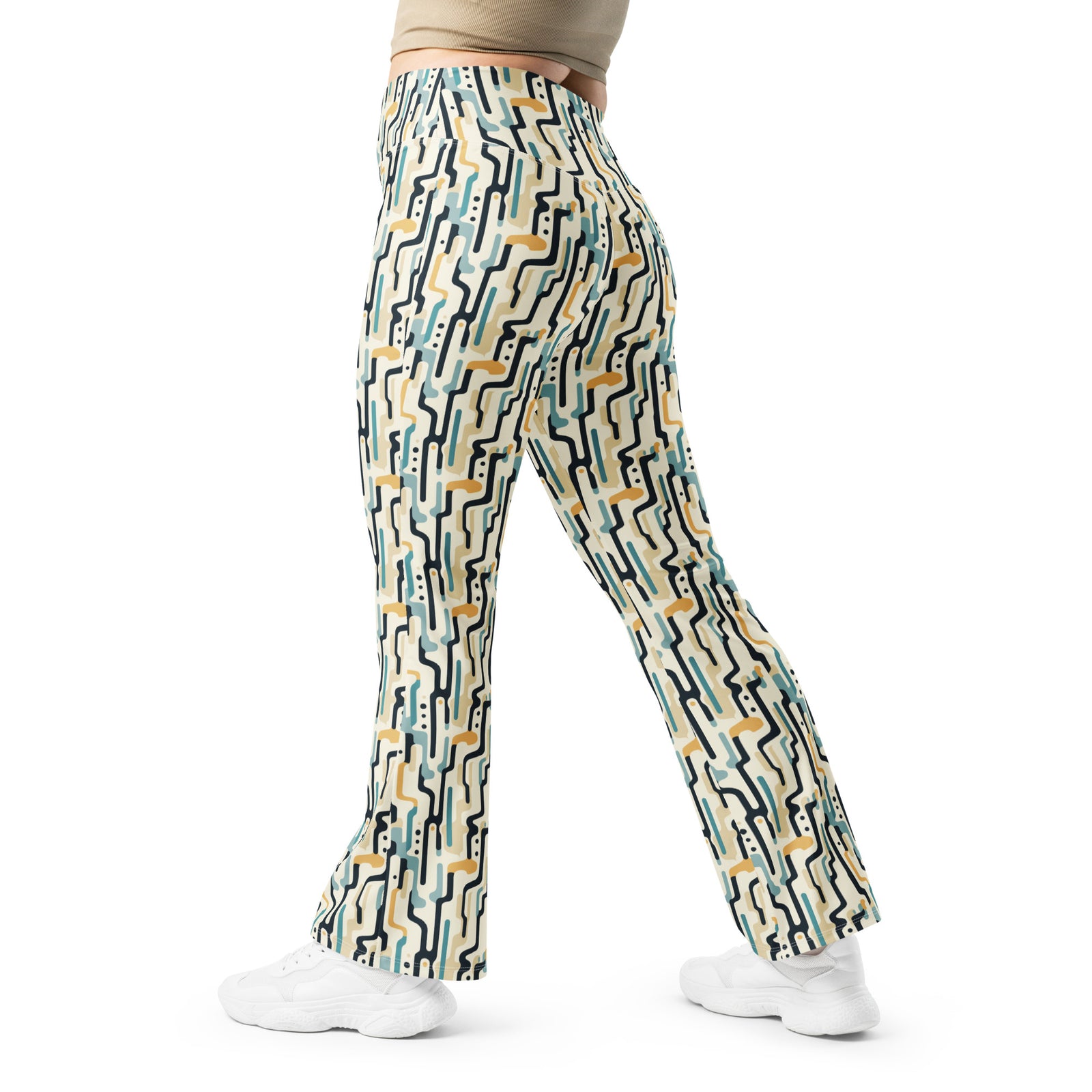 Midcentury Doodle Flare Leggings