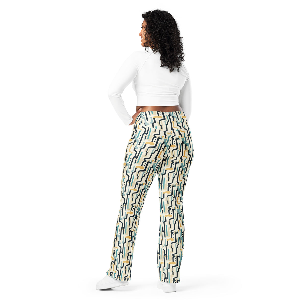Midcentury Doodle Flare Leggings