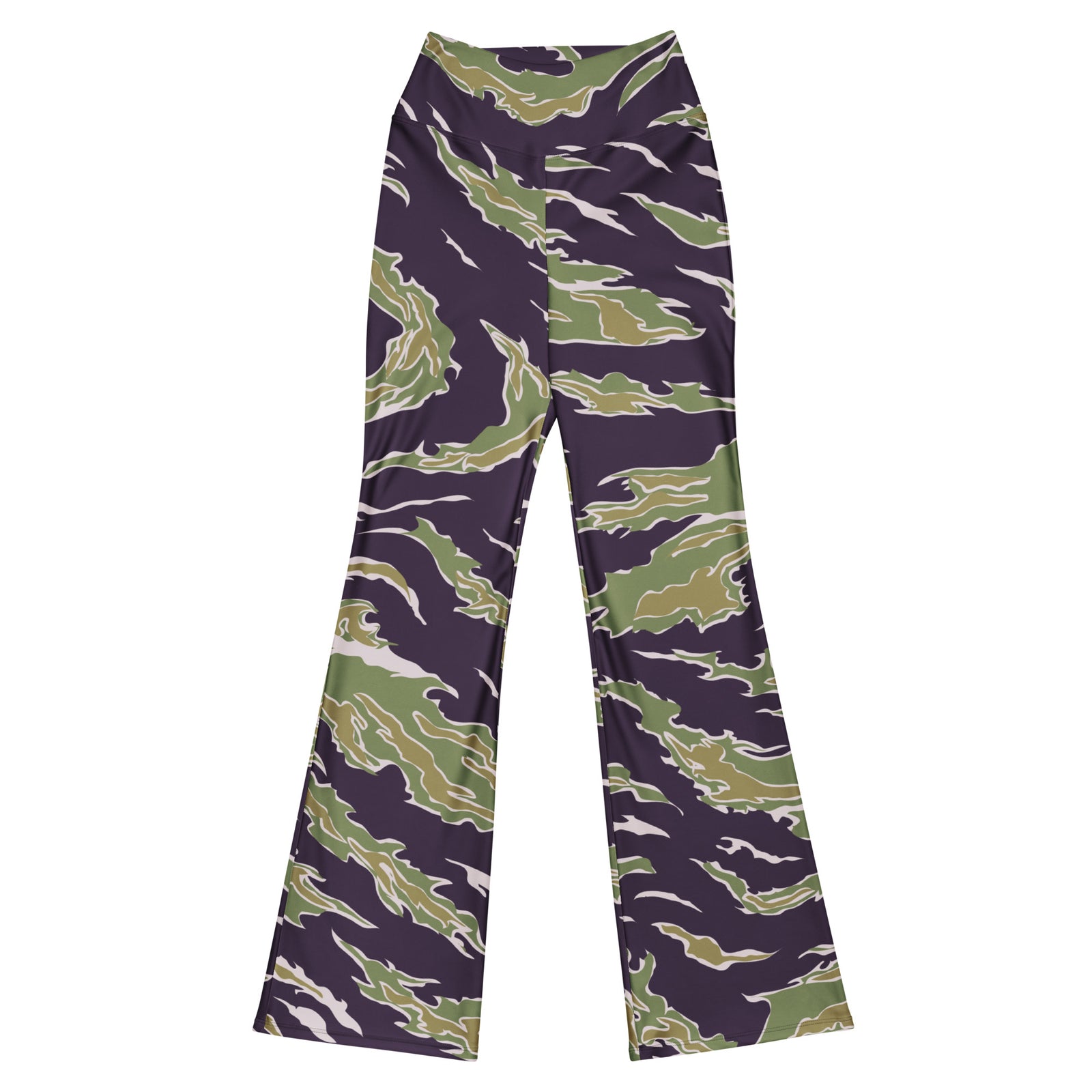 Jungle Tiger Stripe Camouflage Flare leggings