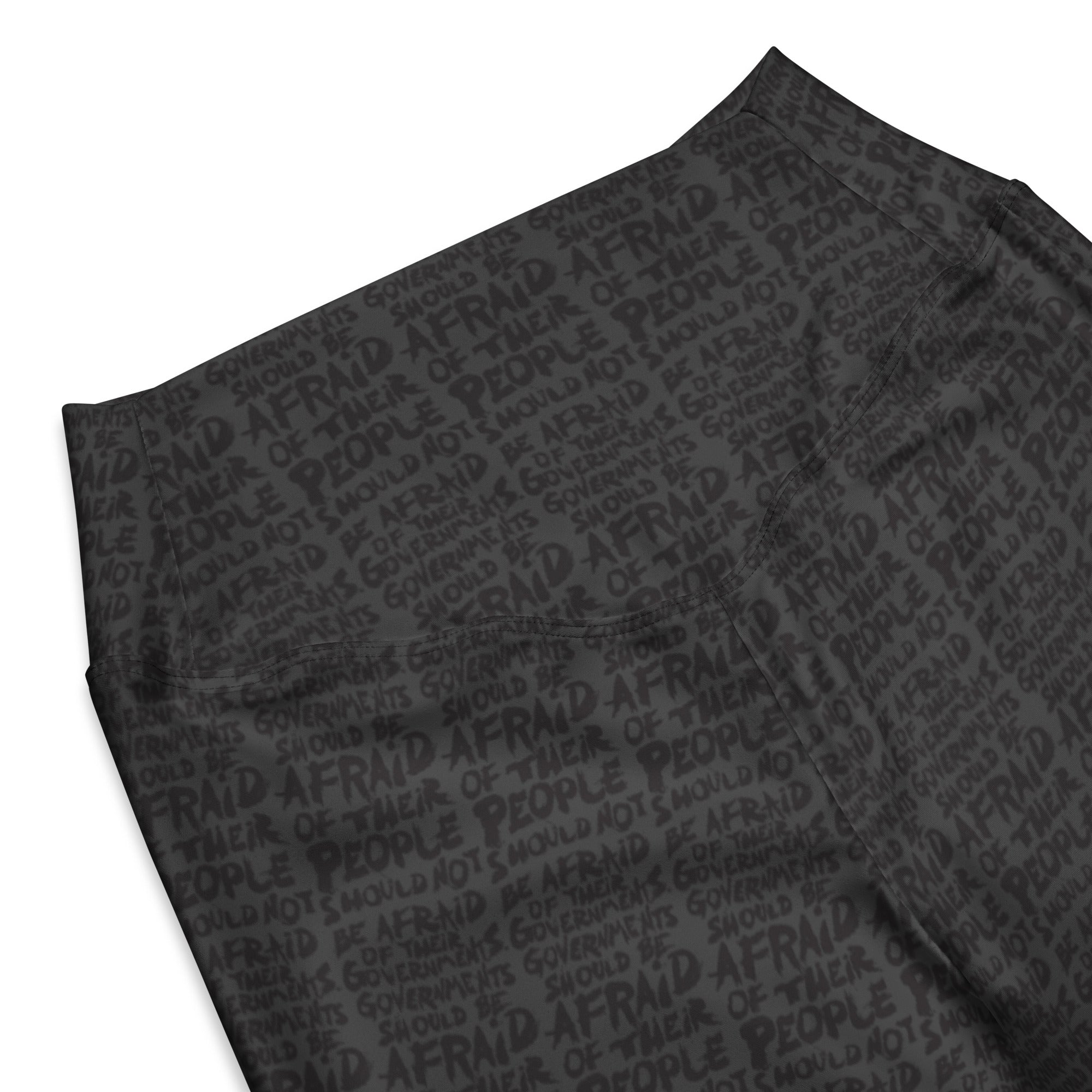 People Should Not Be Afraid of Their Governments Jefferson Quote High-Waist Flare Leggings