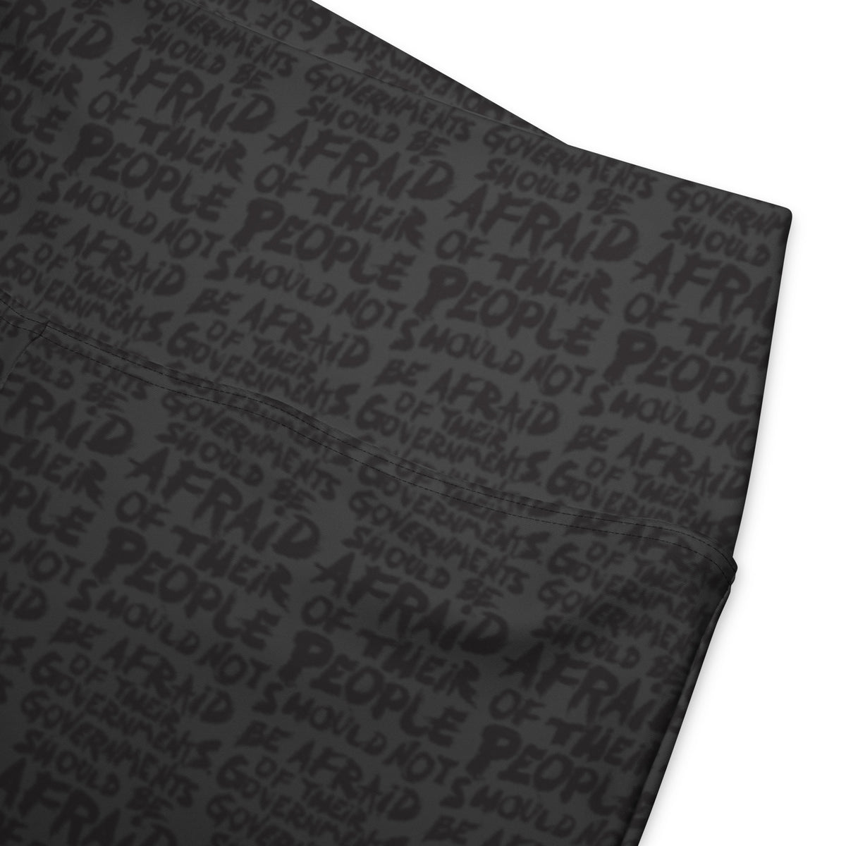 People Should Not Be Afraid of Their Governments Jefferson Quote High-Waist Flare Leggings