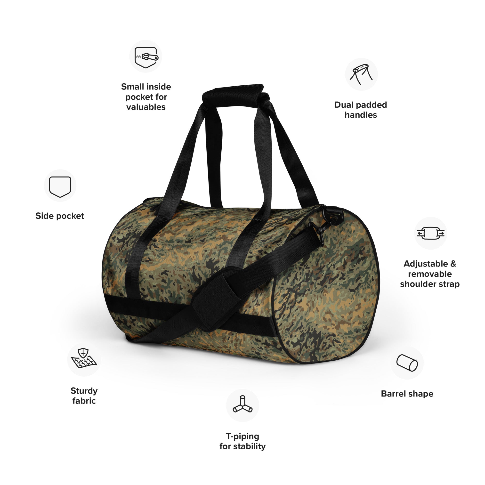 BVON Camo GTFO Gym Bag