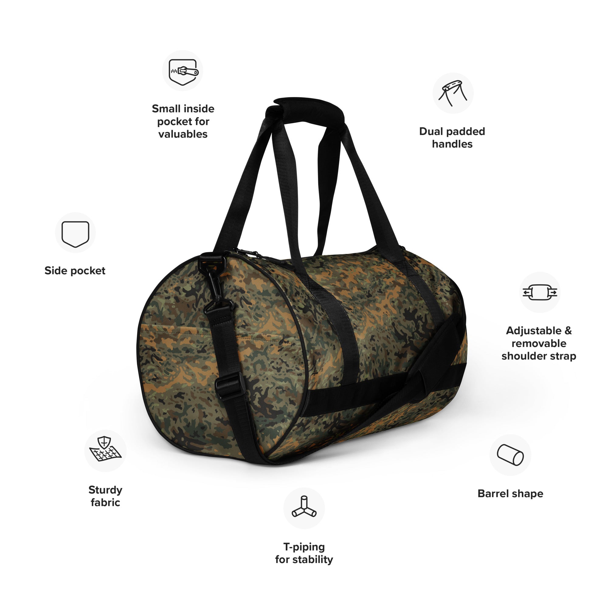 BVON Camo GTFO Gym Bag