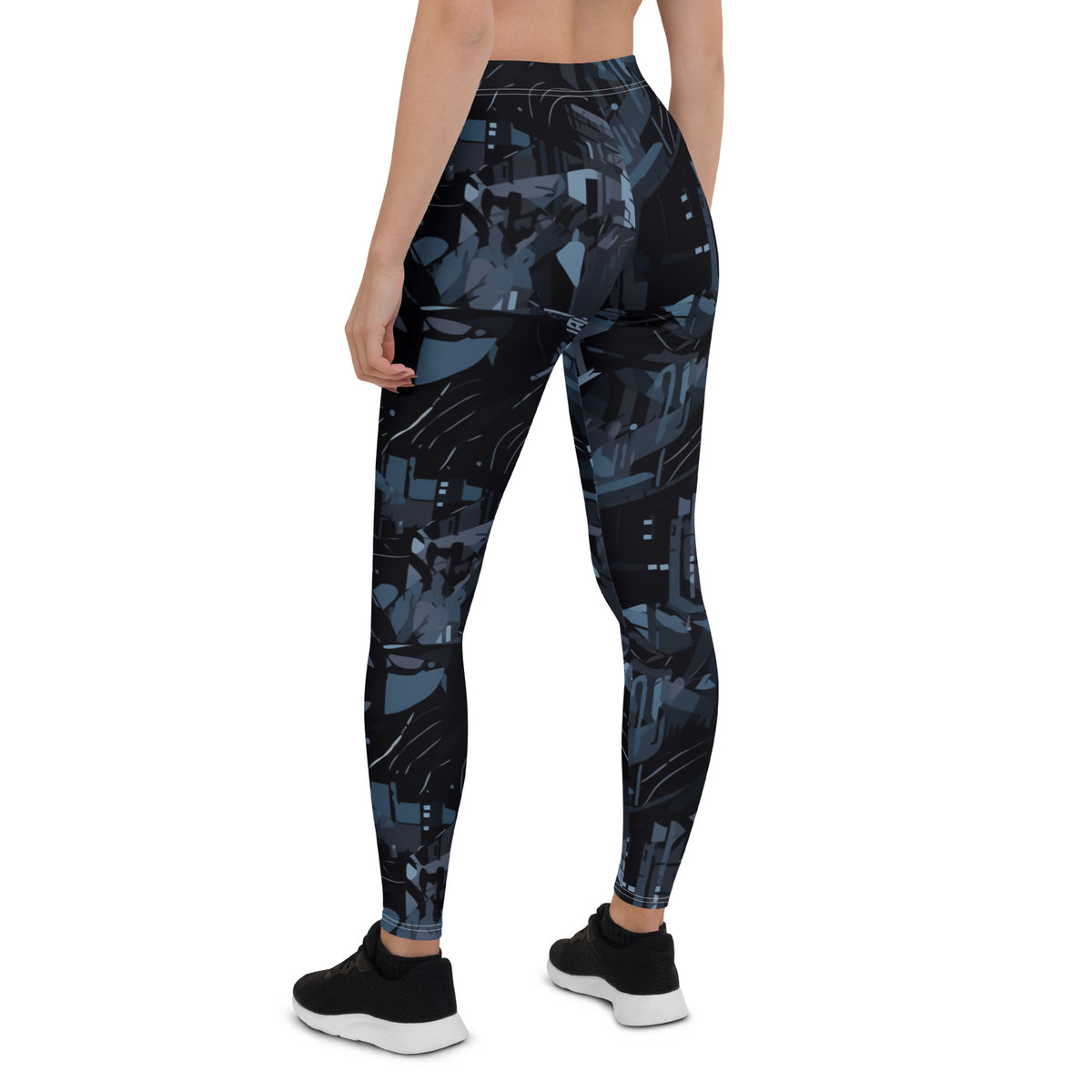 Blue Fractal CyberCamo Leggings