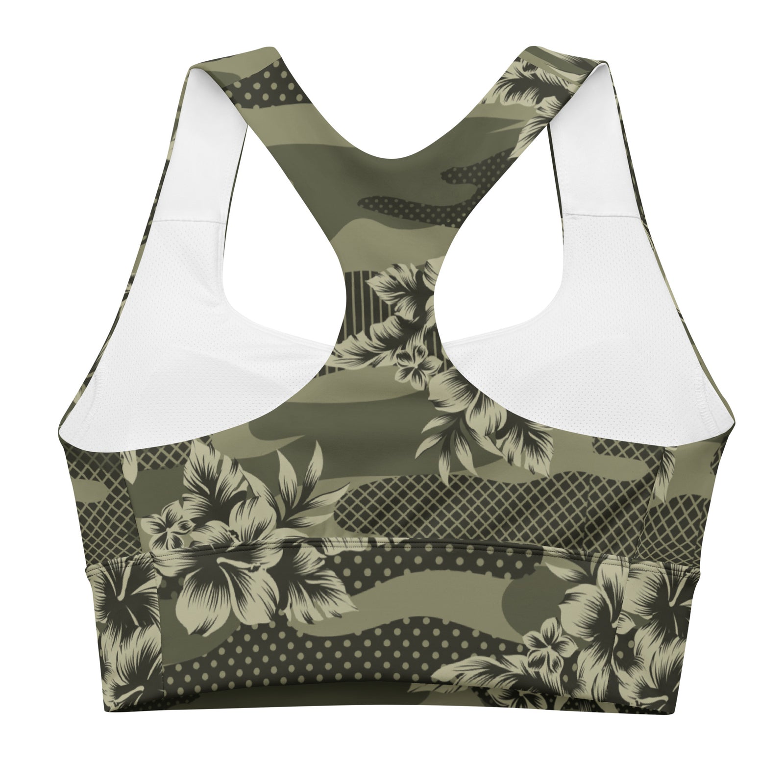 Hawaiian Camo Longline sports bra