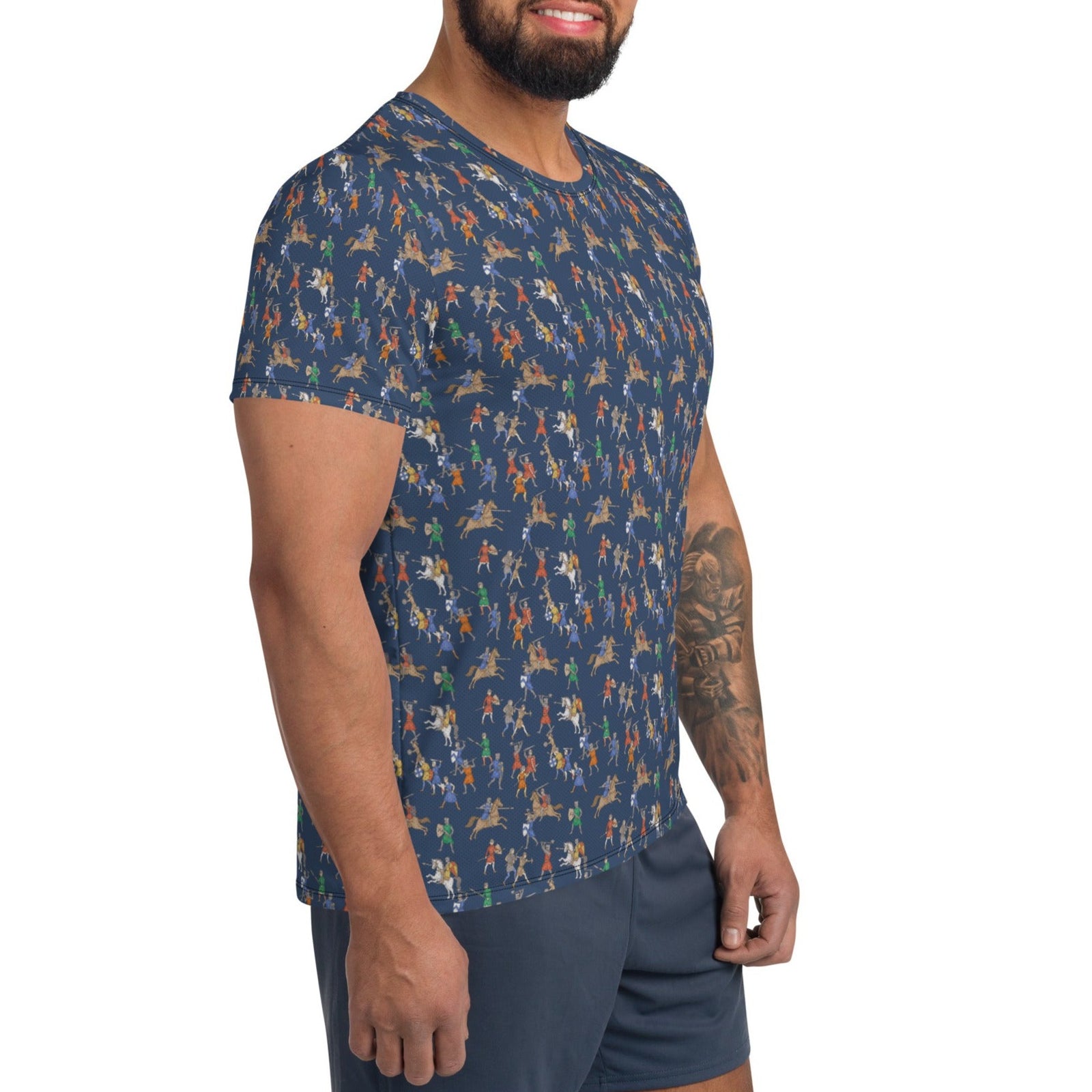 Medieval Battle Men's Athletic T-shirt