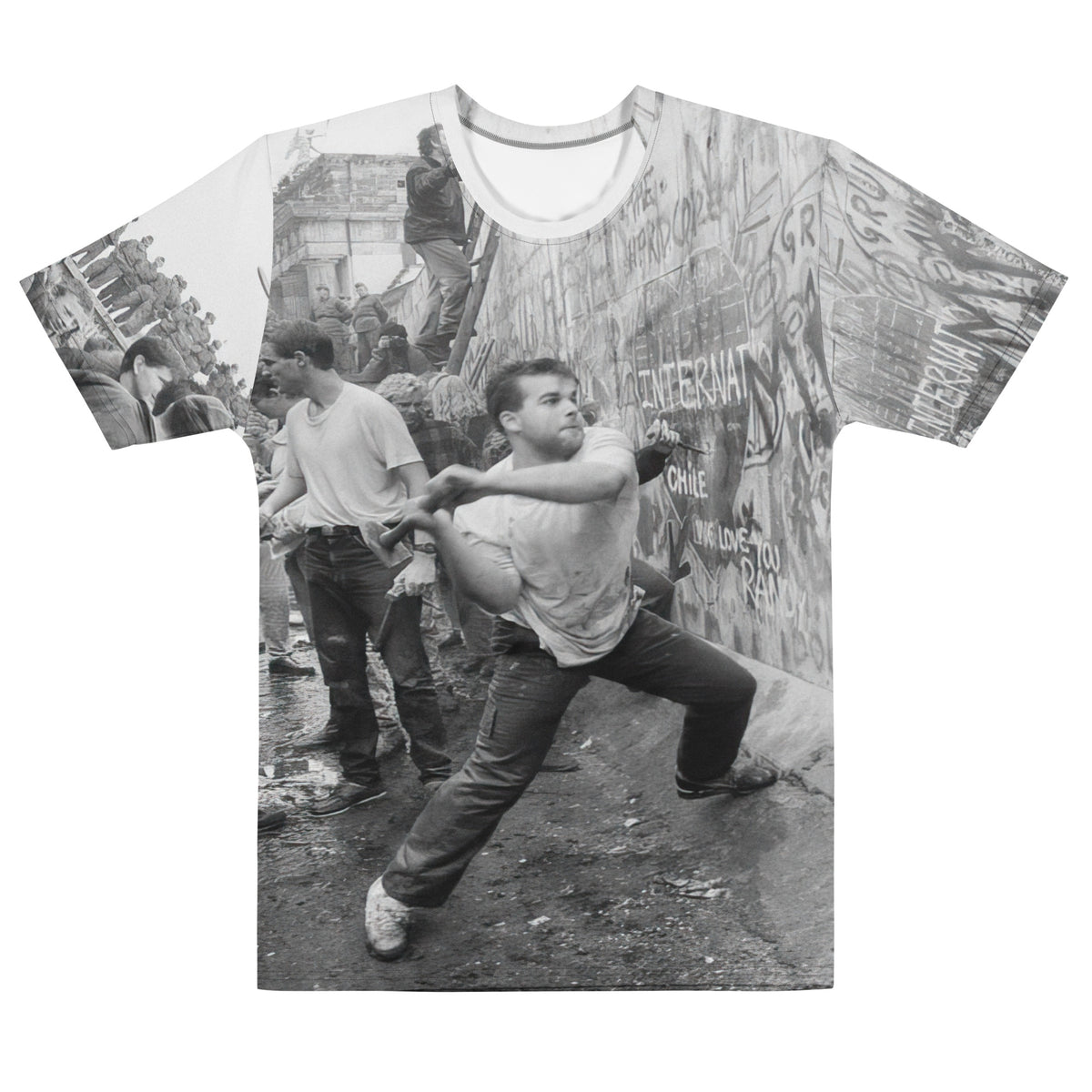 T-shirt with a graphic design of a man in a dynamic pose Berlin Wall Men’s Cotton T-Shirt