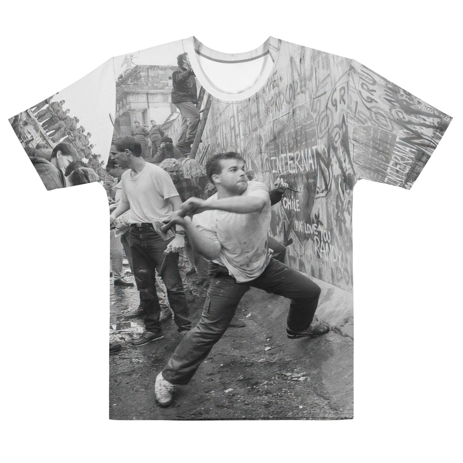 T-shirt with a graphic design of a man in a dynamic pose Berlin Wall Men’s Cotton T-Shirt