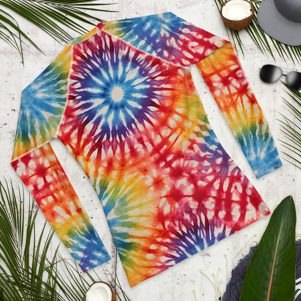 Cosmic Charlie Tie Dye Men&#39;s Rash Guard