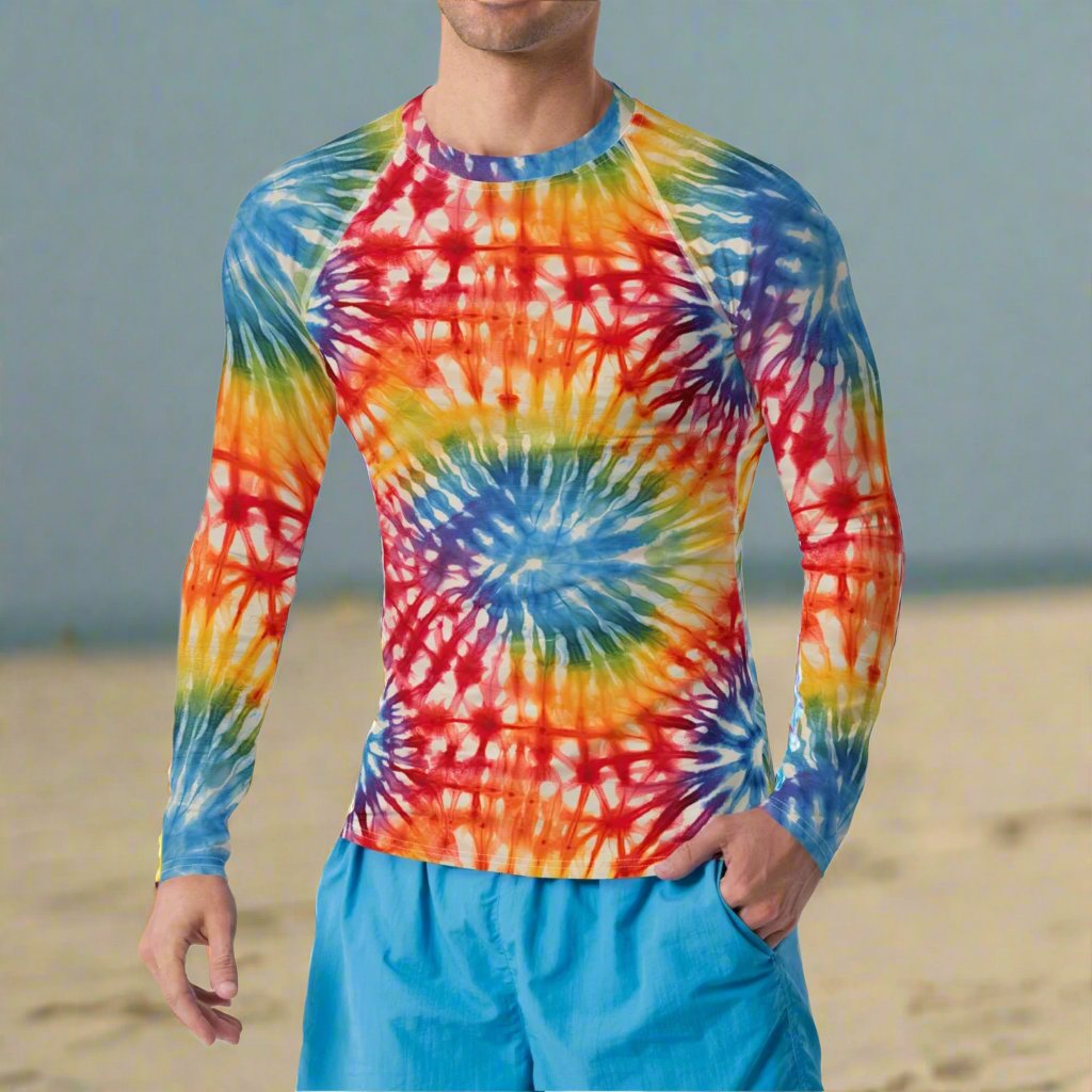 Cosmic Charlie Tie Dye Men's Rash Guard