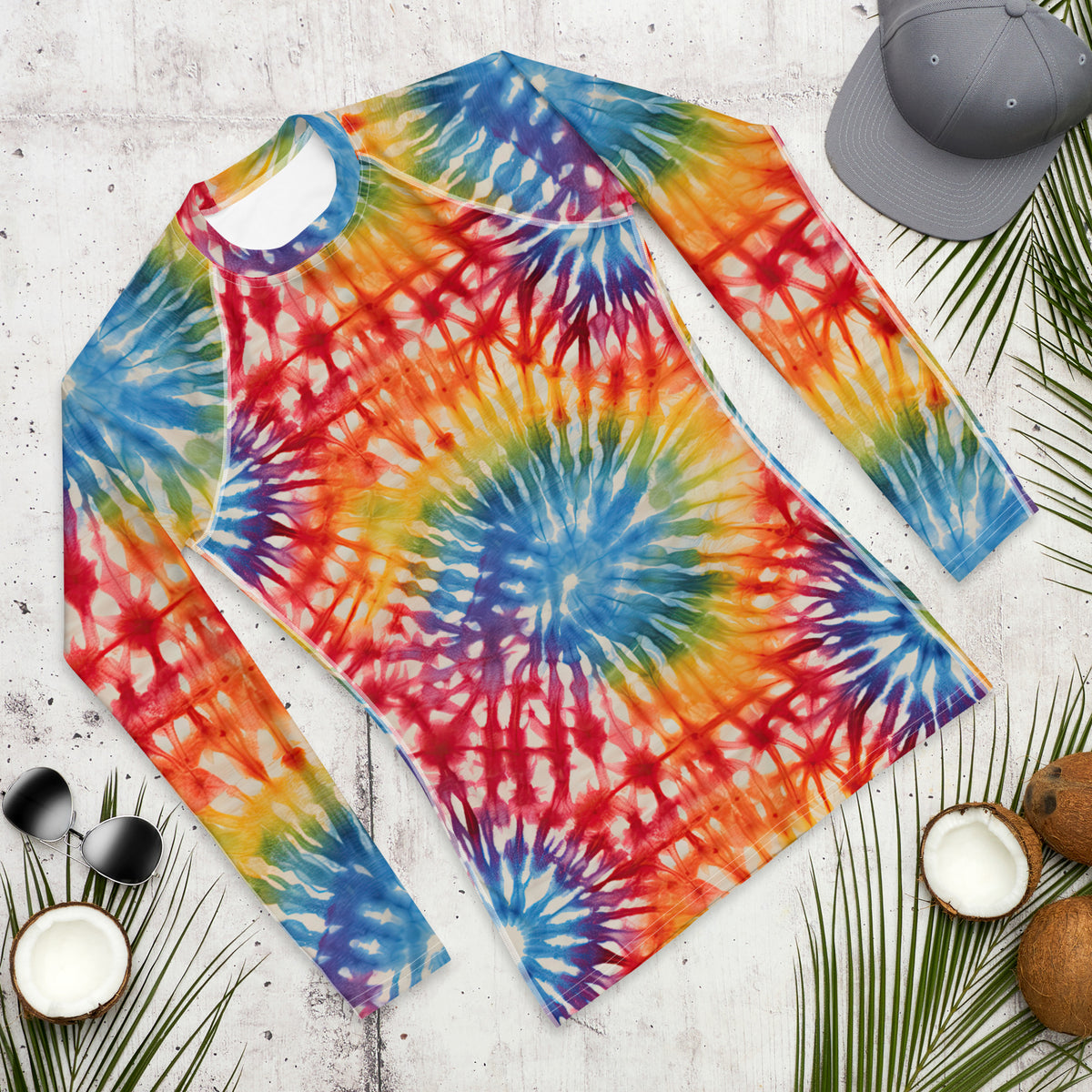 Cosmic Charlie Tie Dye Men&#39;s Rash Guard
