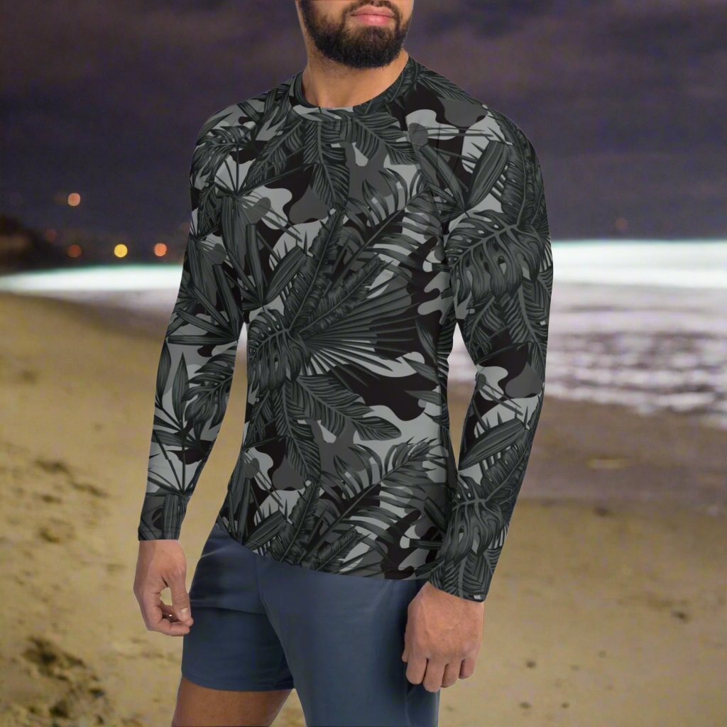 Tropicamo Commando Hawaiian Night Ops Men&#39;s Rash Guard