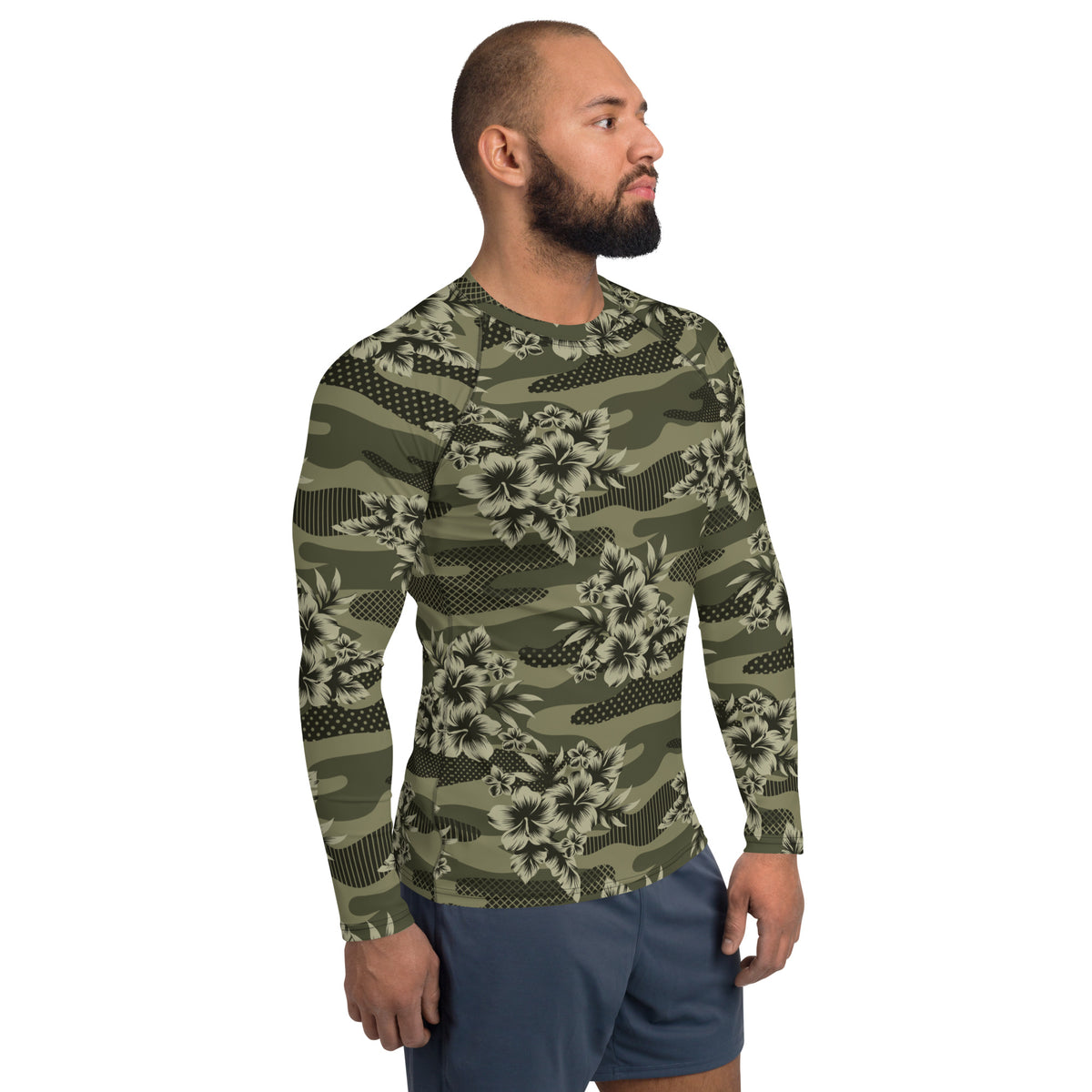 Hawaiian Camo Men's Rash Guard - Liberty Maniacs