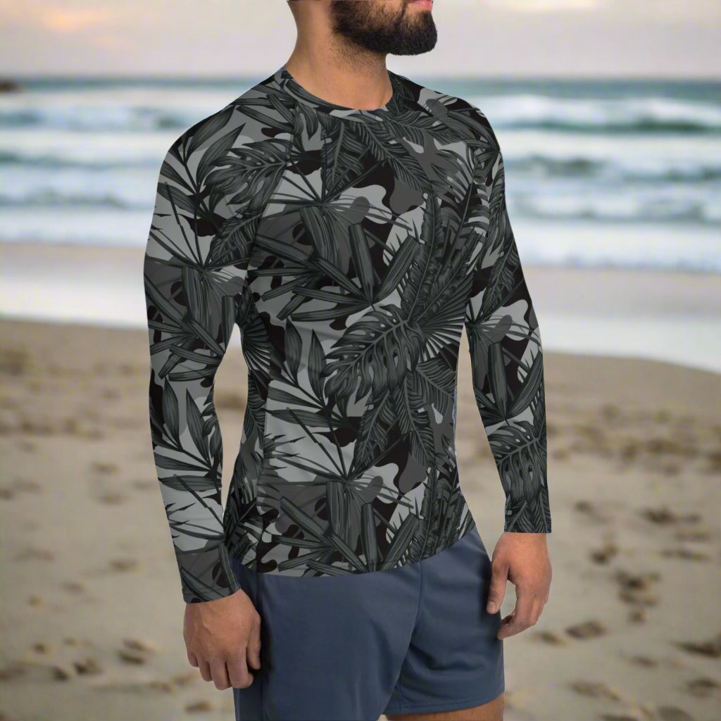 Tropicamo Commando Hawaiian Night Ops Men&#39;s Rash Guard
