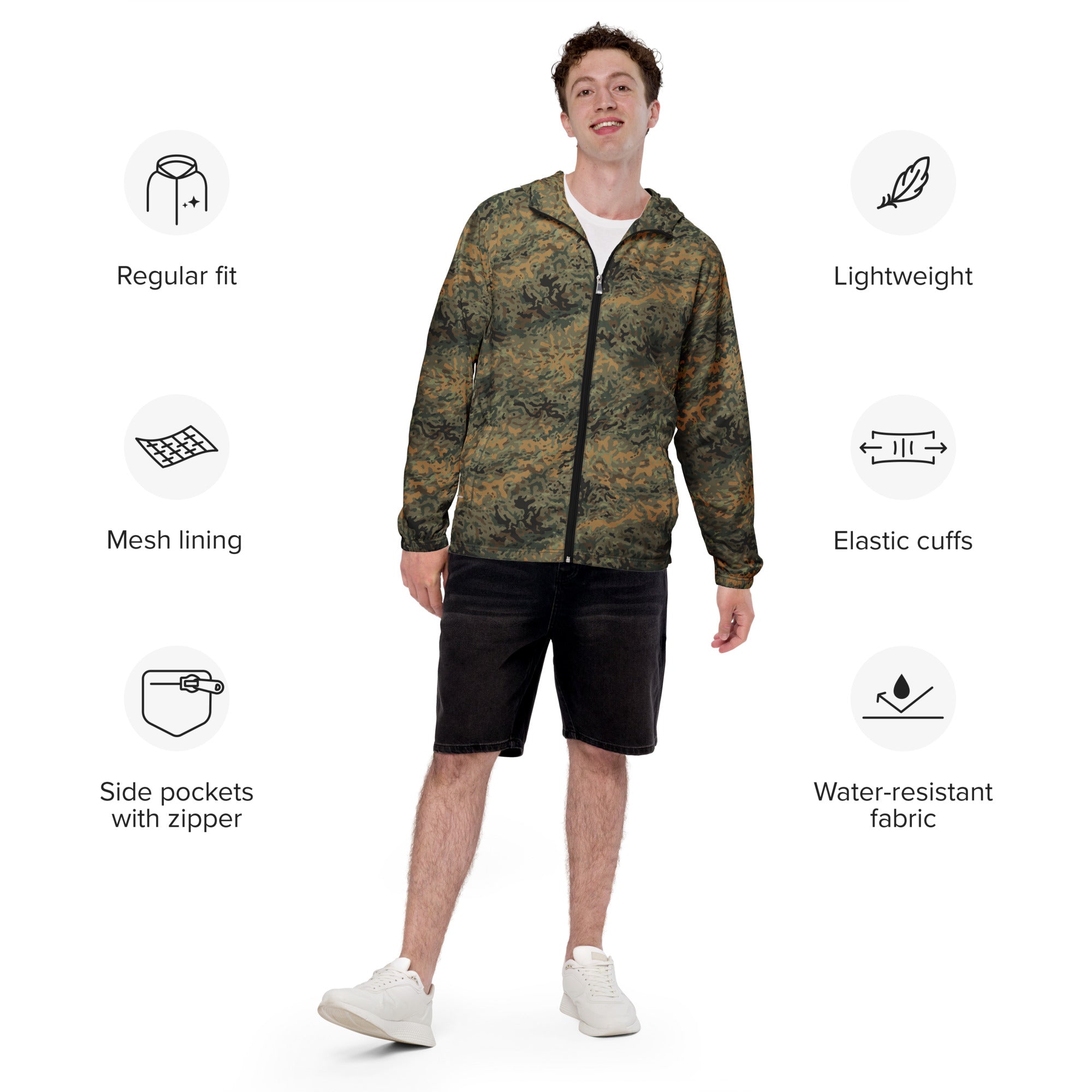 BVON Splotch Camo Men’s Windbreaker