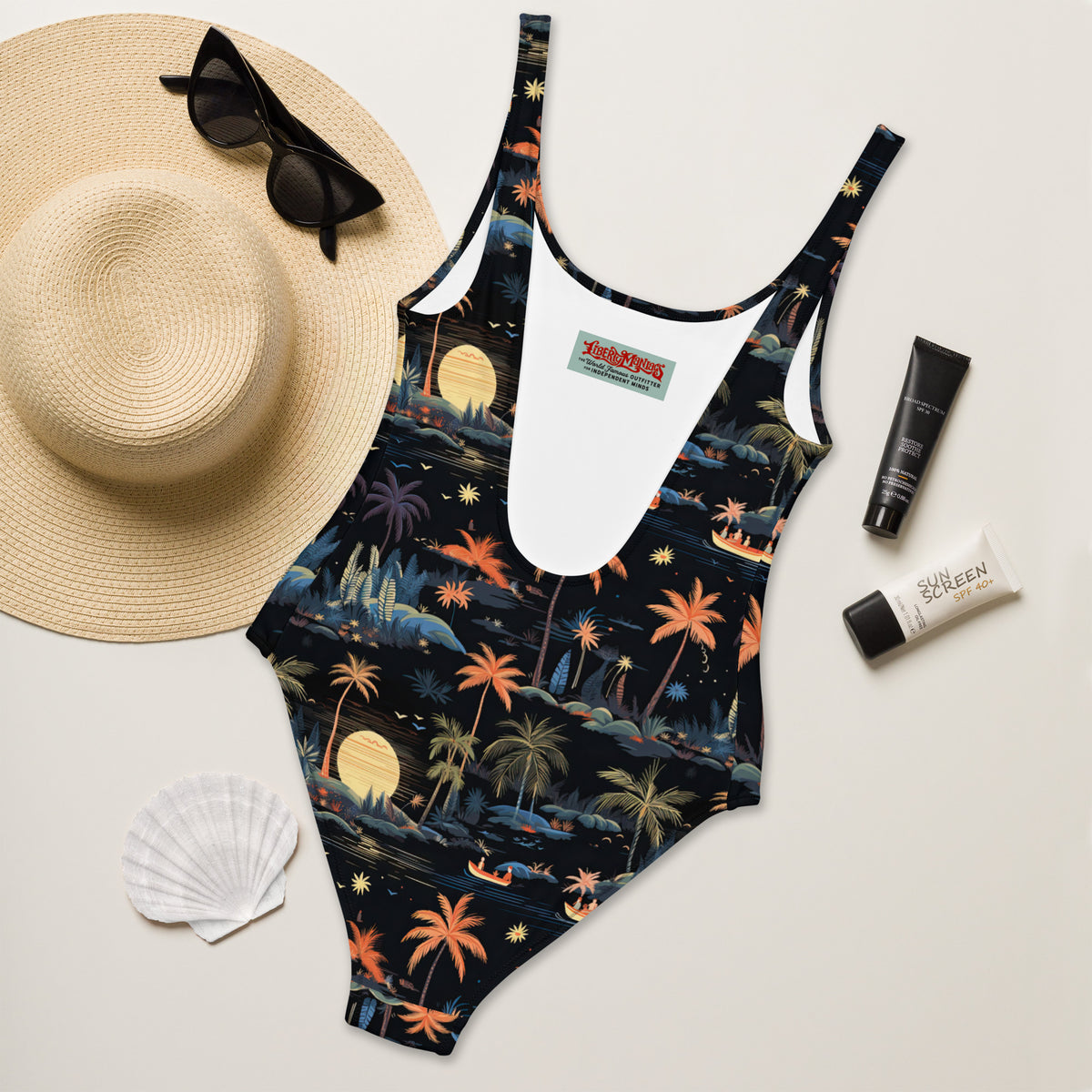 Polynesian Midnight One-Piece Swimsuit
