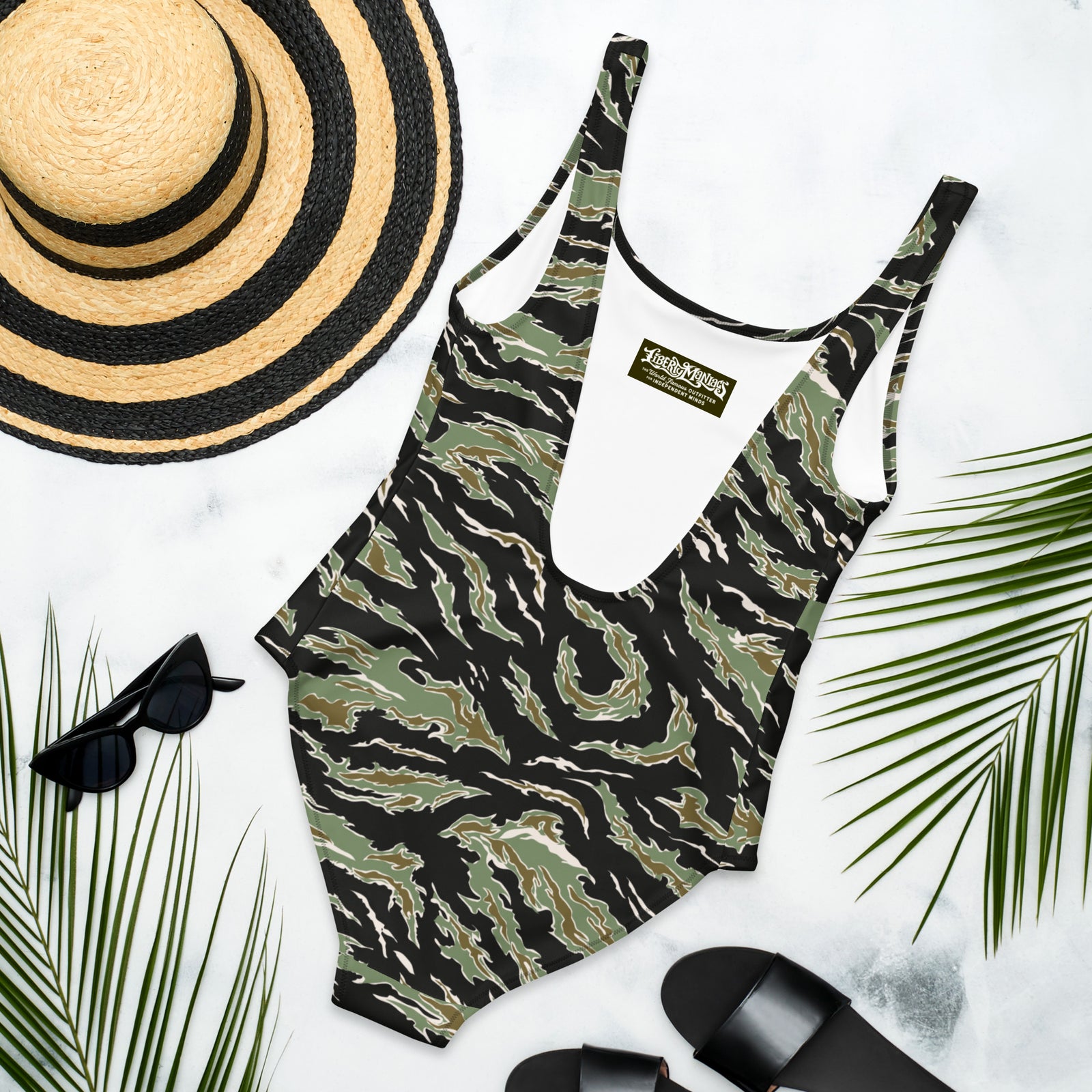 Tiger Stripe Camo One-Piece Swimsuit