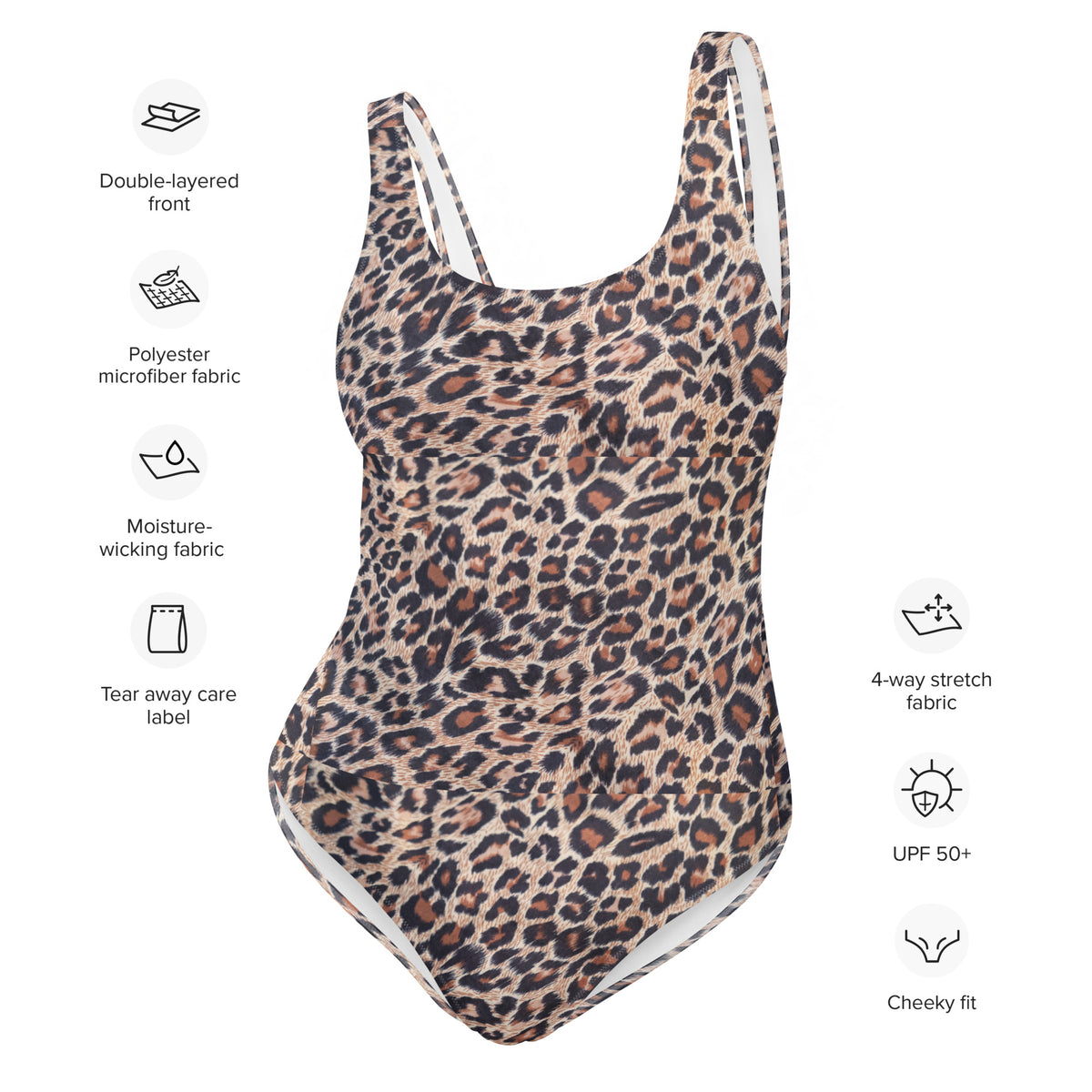 Women&#39;s Leopard Print One-Piece Swimsuit
