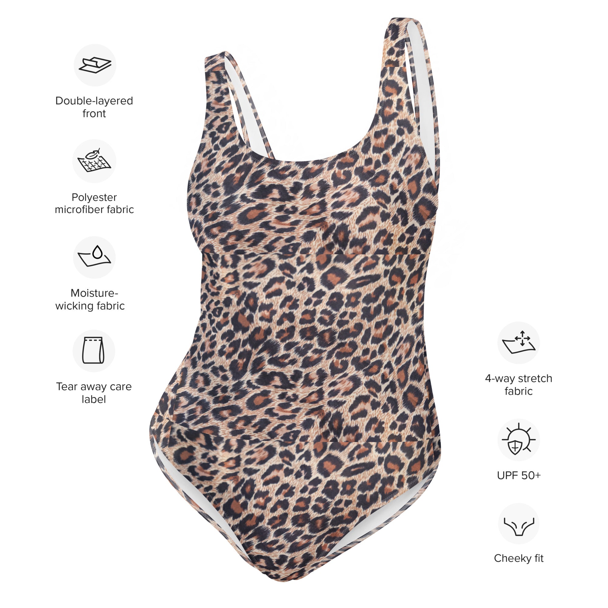 Women's Leopard Print One-Piece Swimsuit