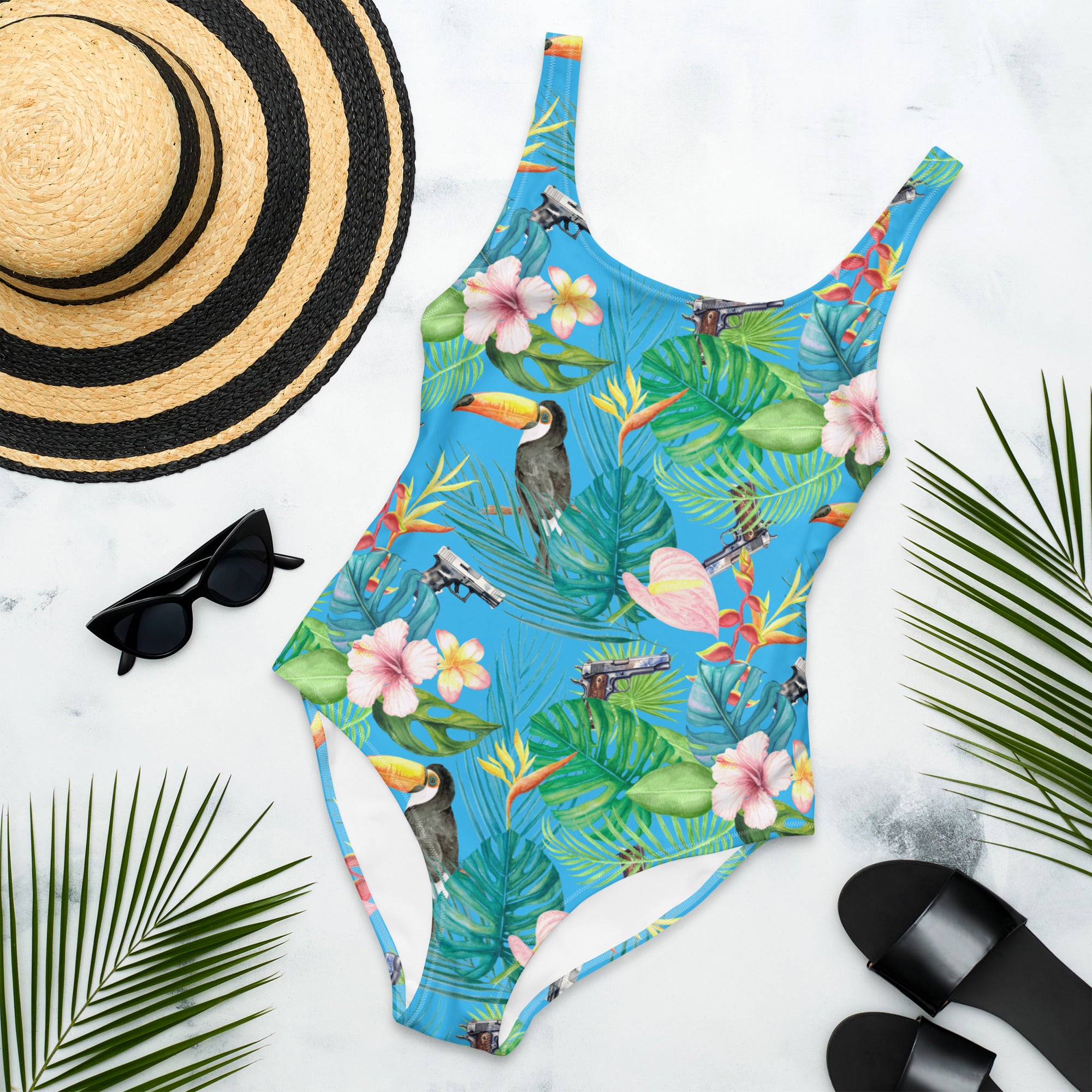 Hibiscus Bang Bang Hawaiian One-Piece Swimsuit
