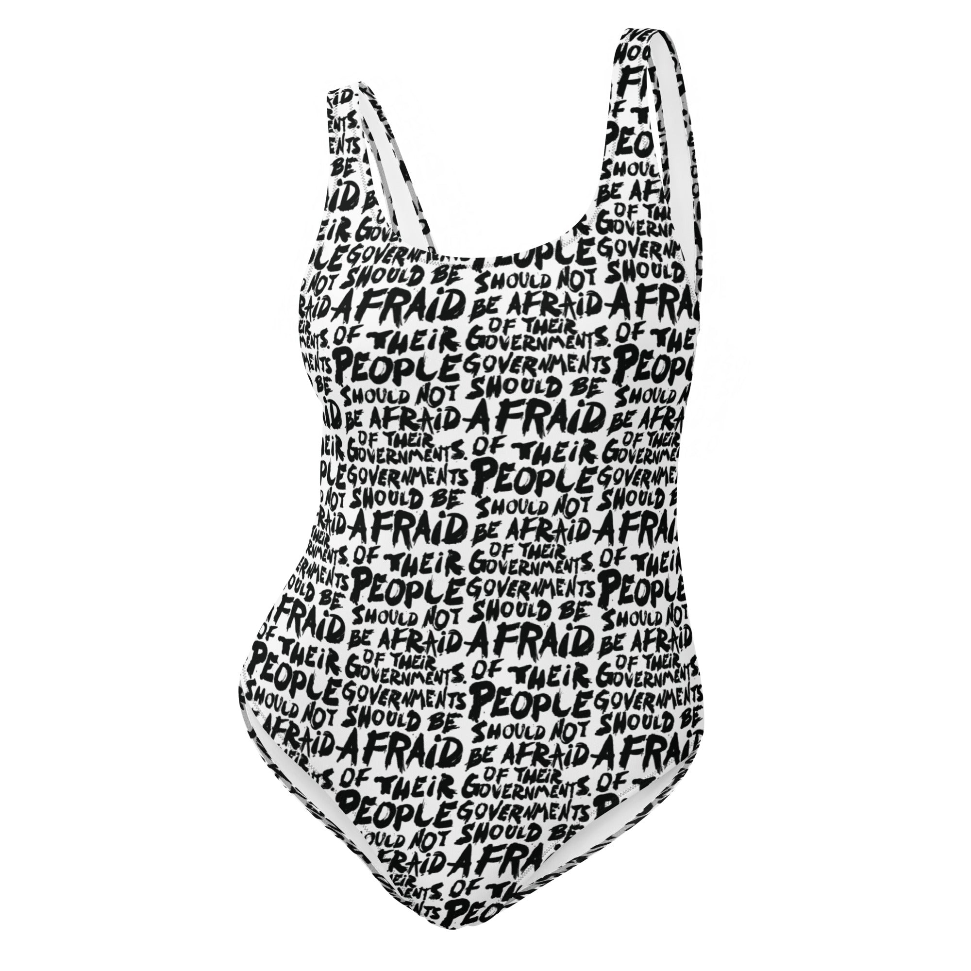 People Should Not Be Afraid of Their Governments One-Piece Swimsuit