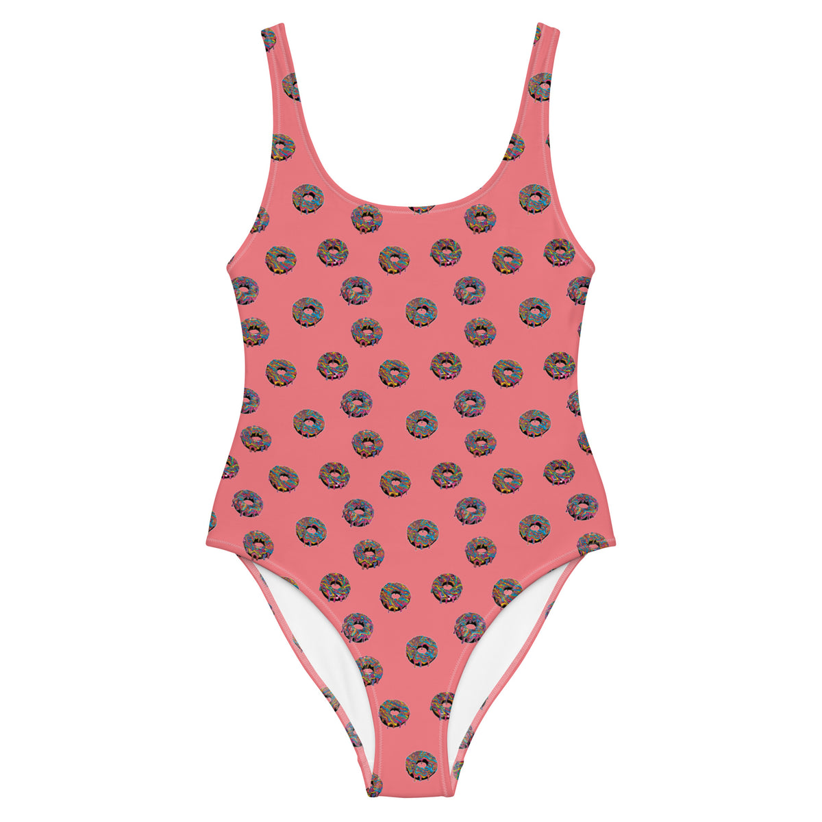 Psychedelic Donut One-Piece Swimsuit