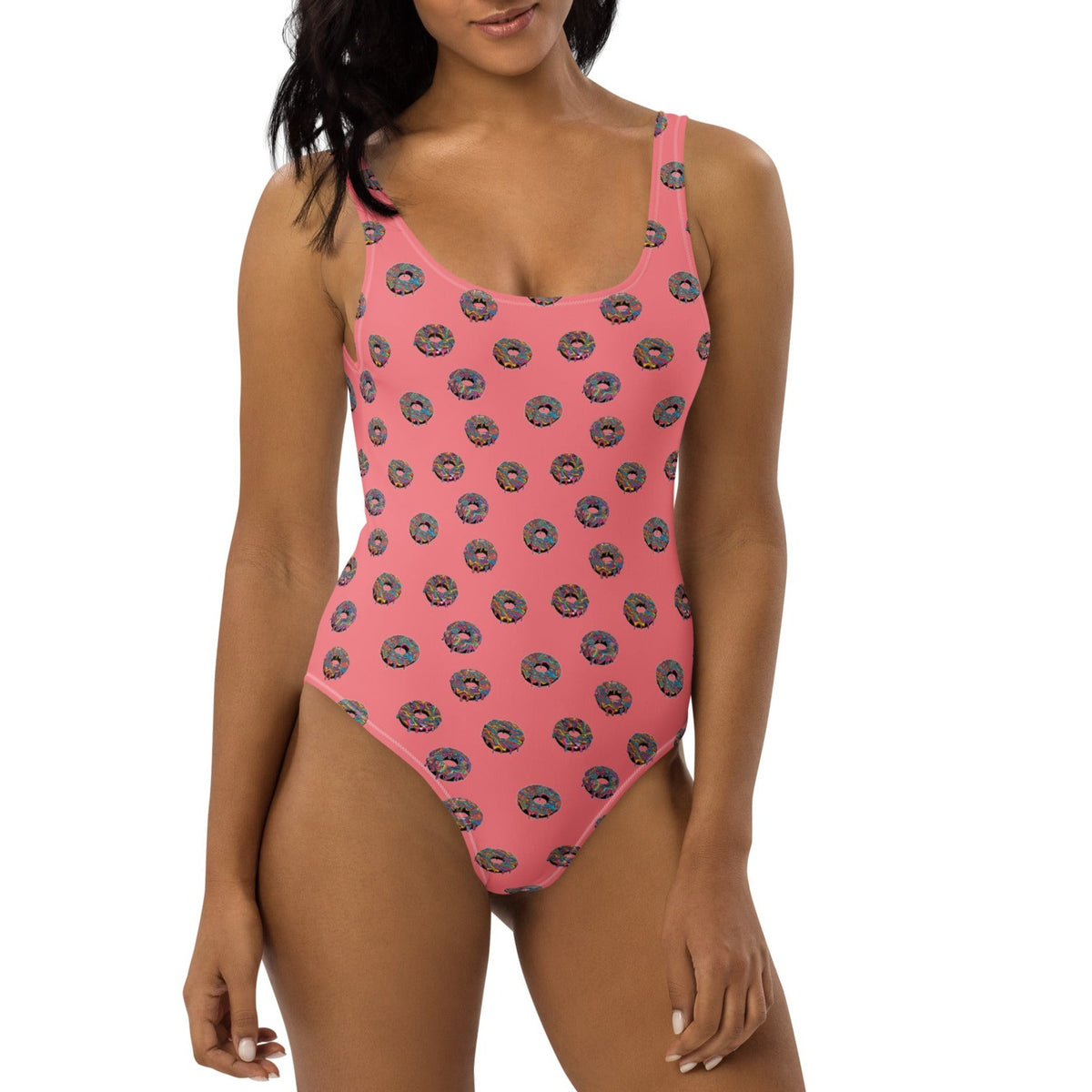 Psychedelic Donut One-Piece Swimsuit