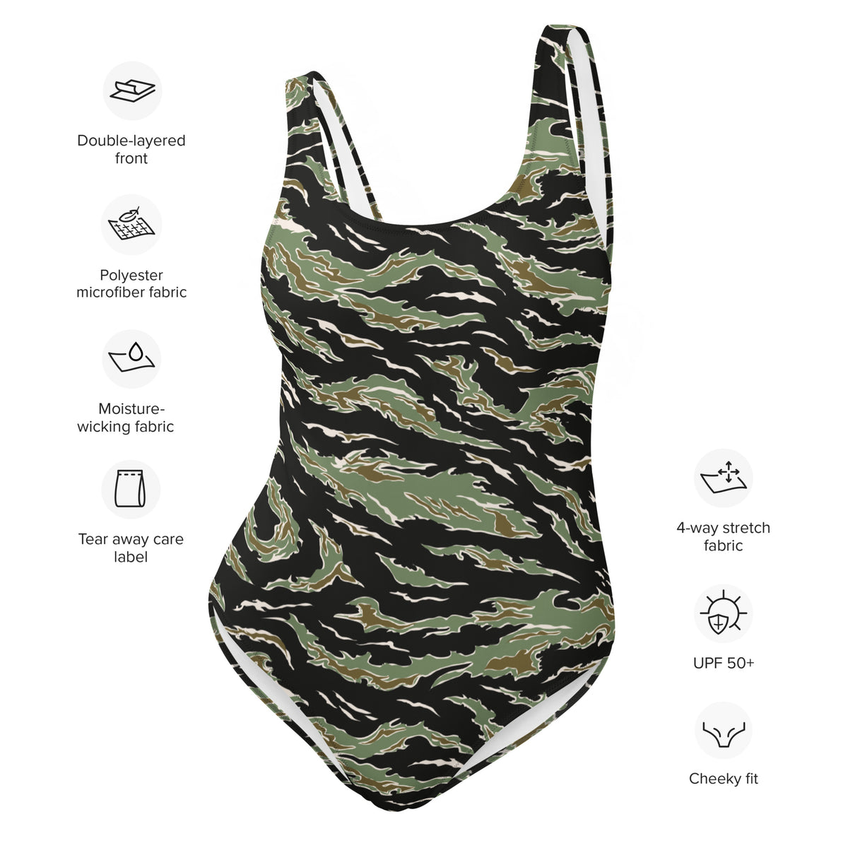 Tiger Stripe Camo One-Piece Swimsuit