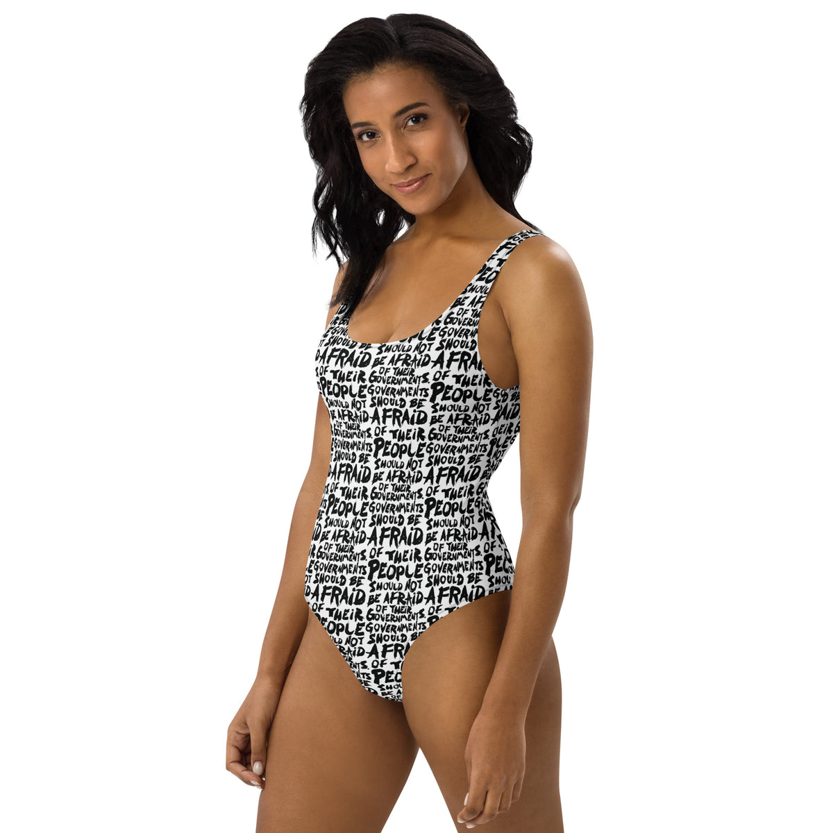 People Should Not Be Afraid of Their Governments One-Piece Swimsuit