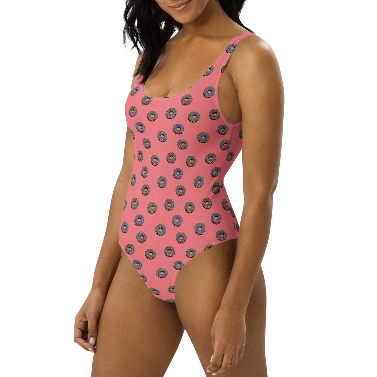 Psychedelic Donut One-Piece Swimsuit