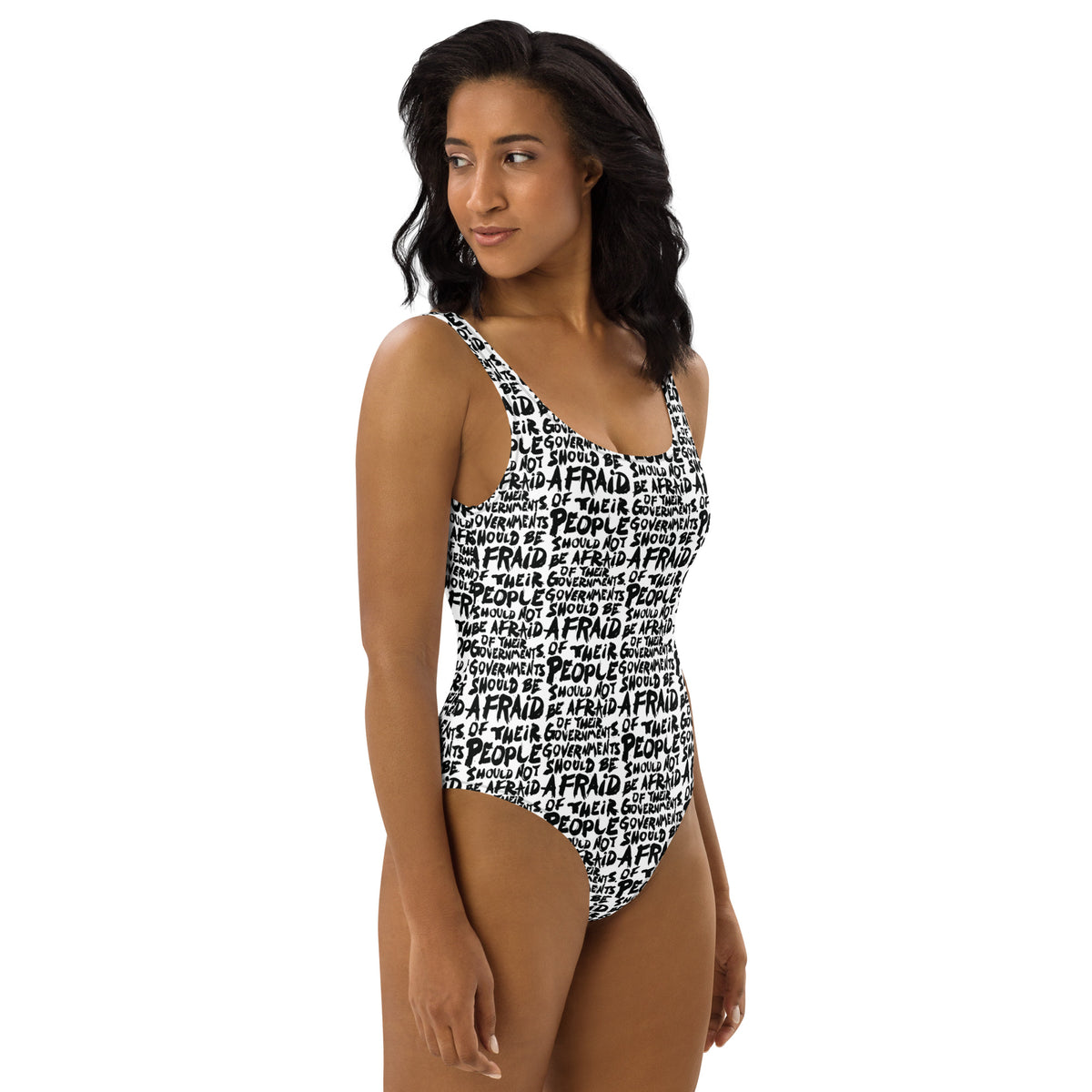 People Should Not Be Afraid of Their Governments One-Piece Swimsuit