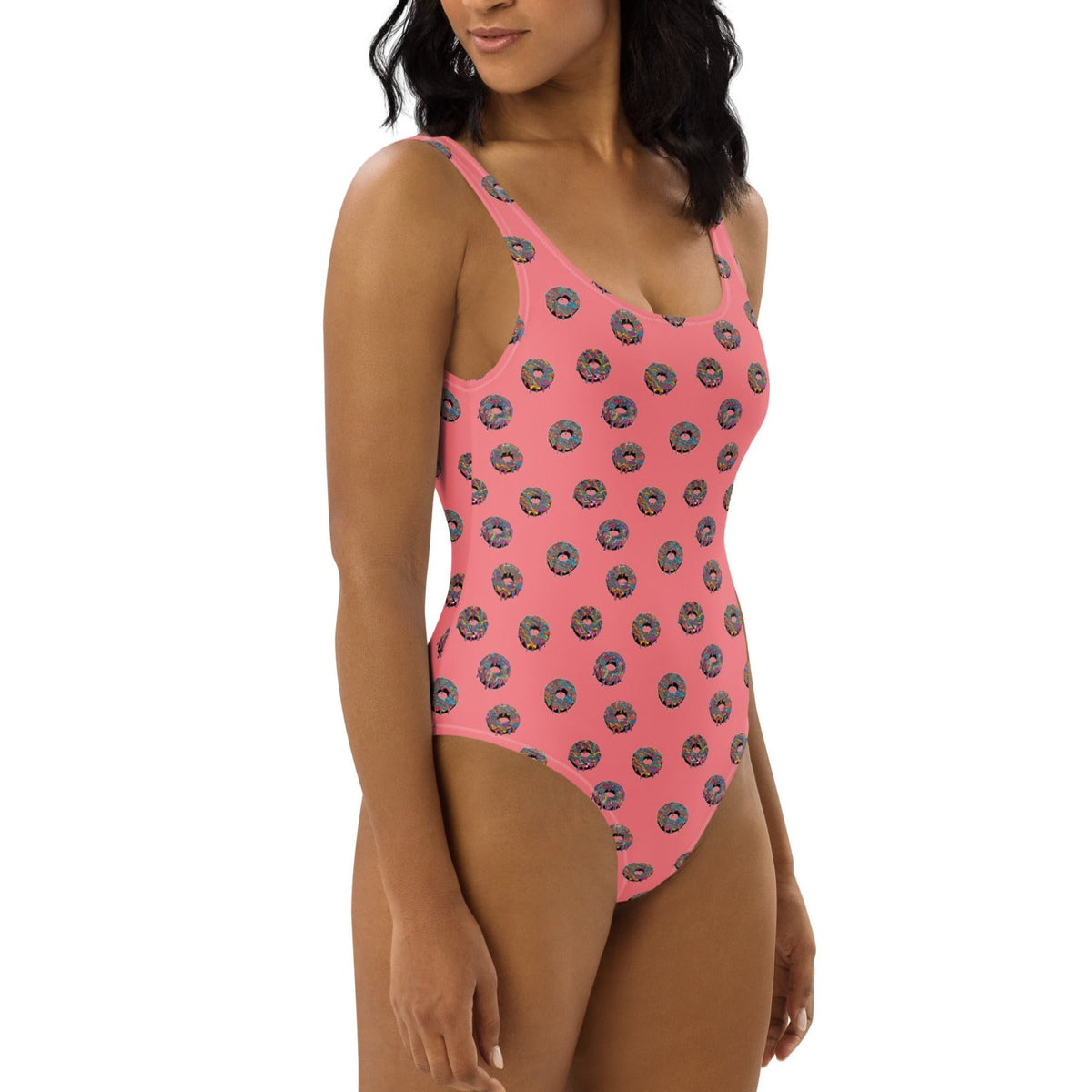 Psychedelic Donut One-Piece Swimsuit