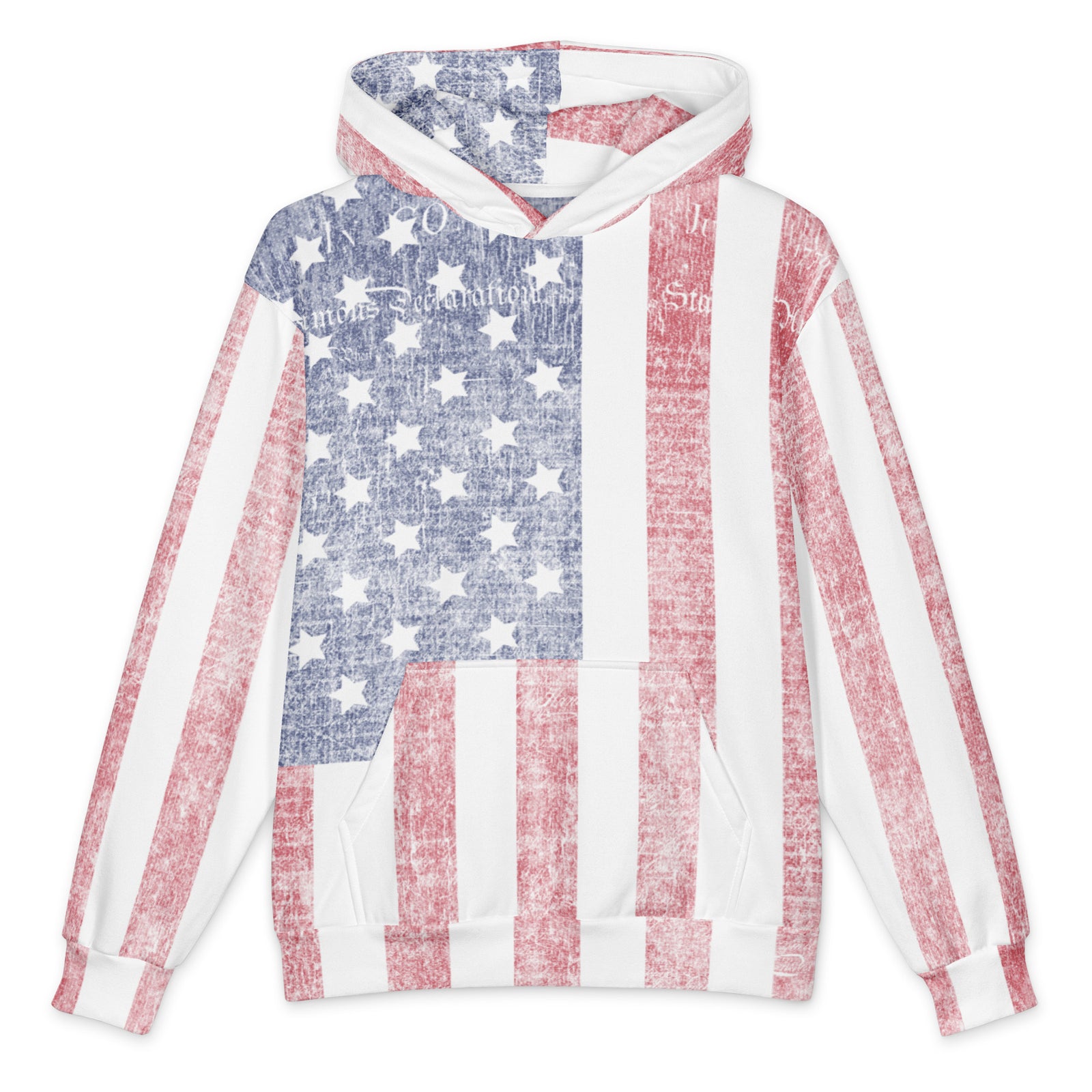 Declaration 250 Oversized American Flag Cotton Hoodie by Liberty Maniacs