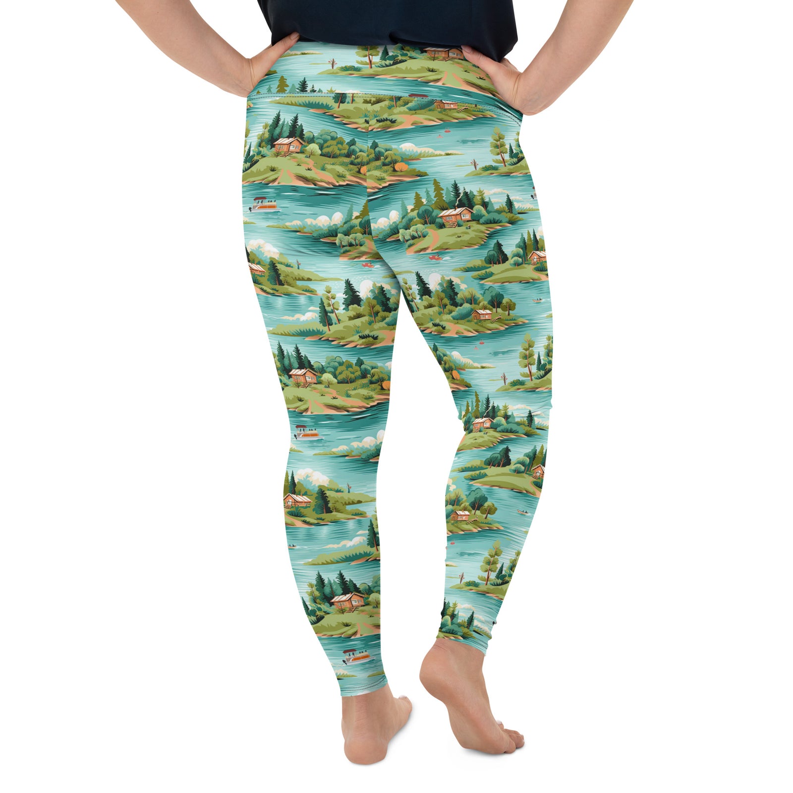 Up North All-Over Print Plus Size Leggings
