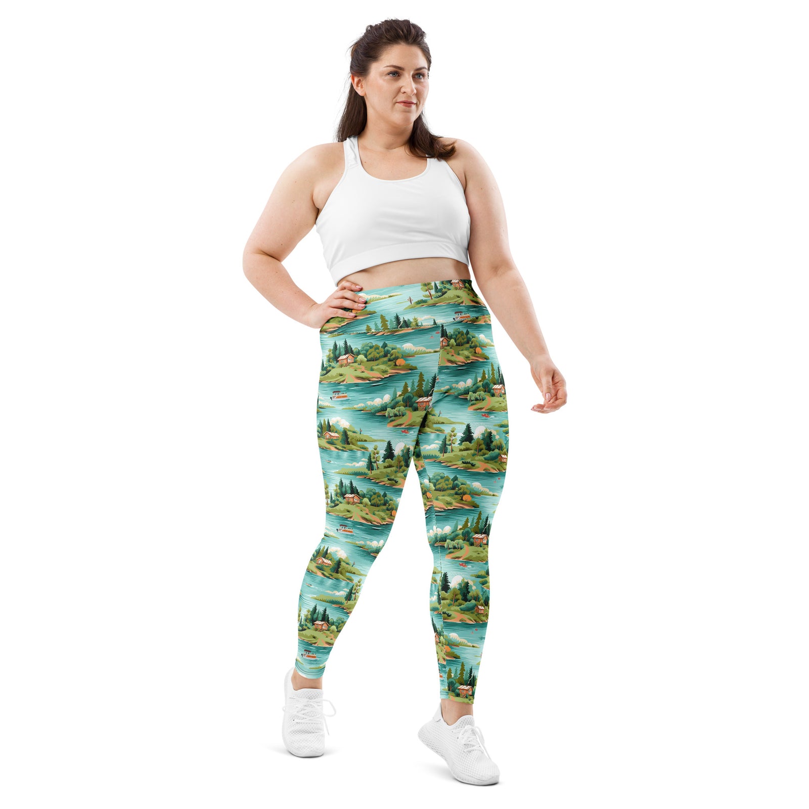Up North All-Over Print Plus Size Leggings