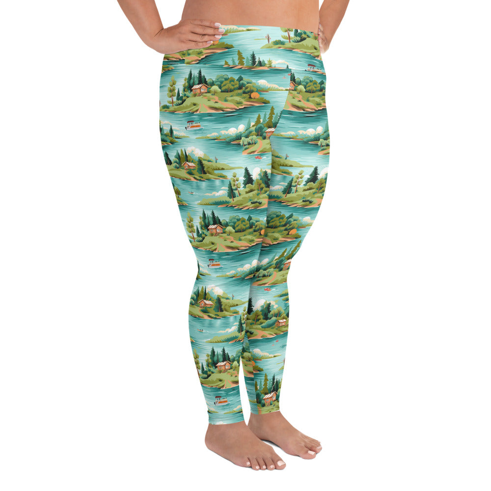 Up North All-Over Print Plus Size Leggings