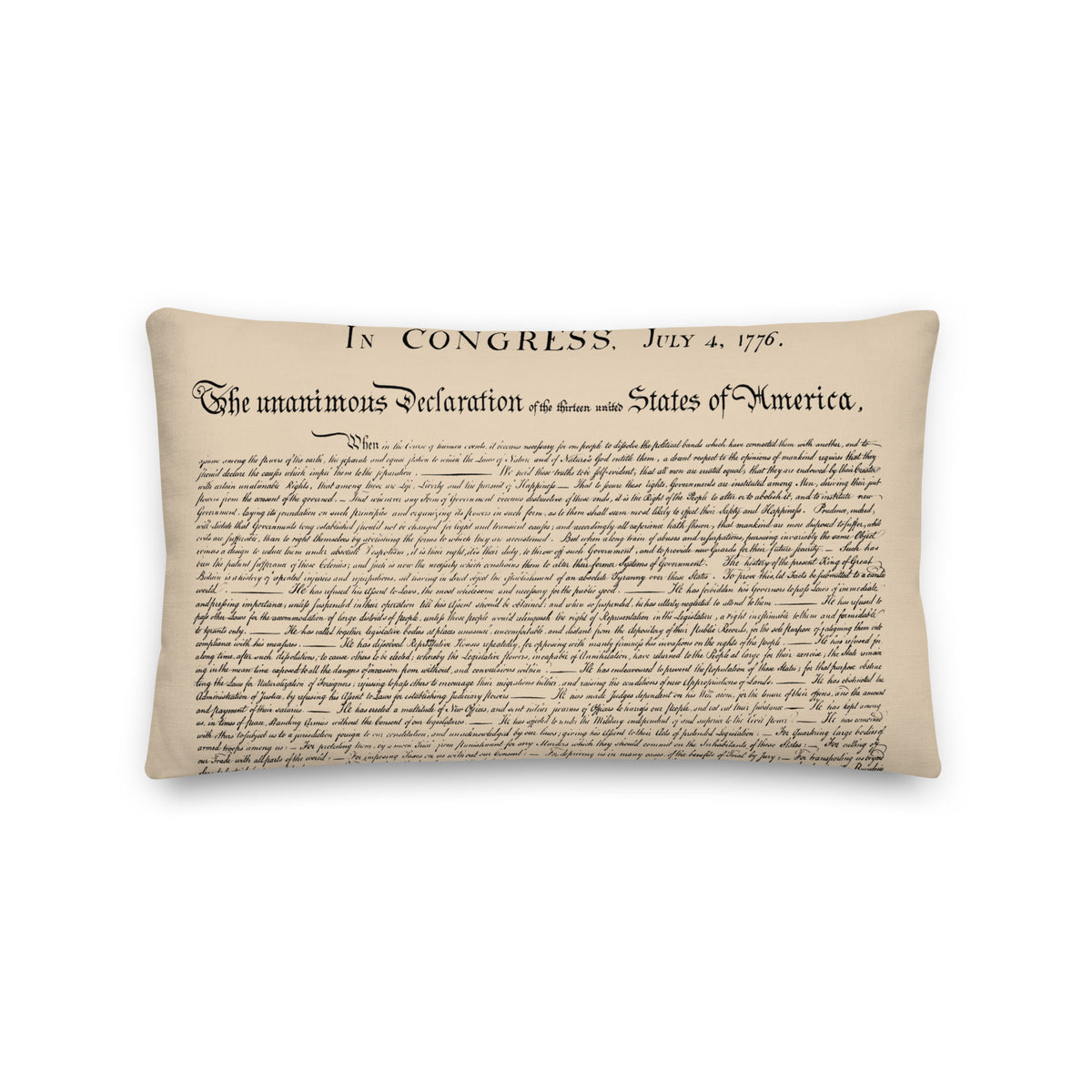 Declaration of Independence Throw Pillow