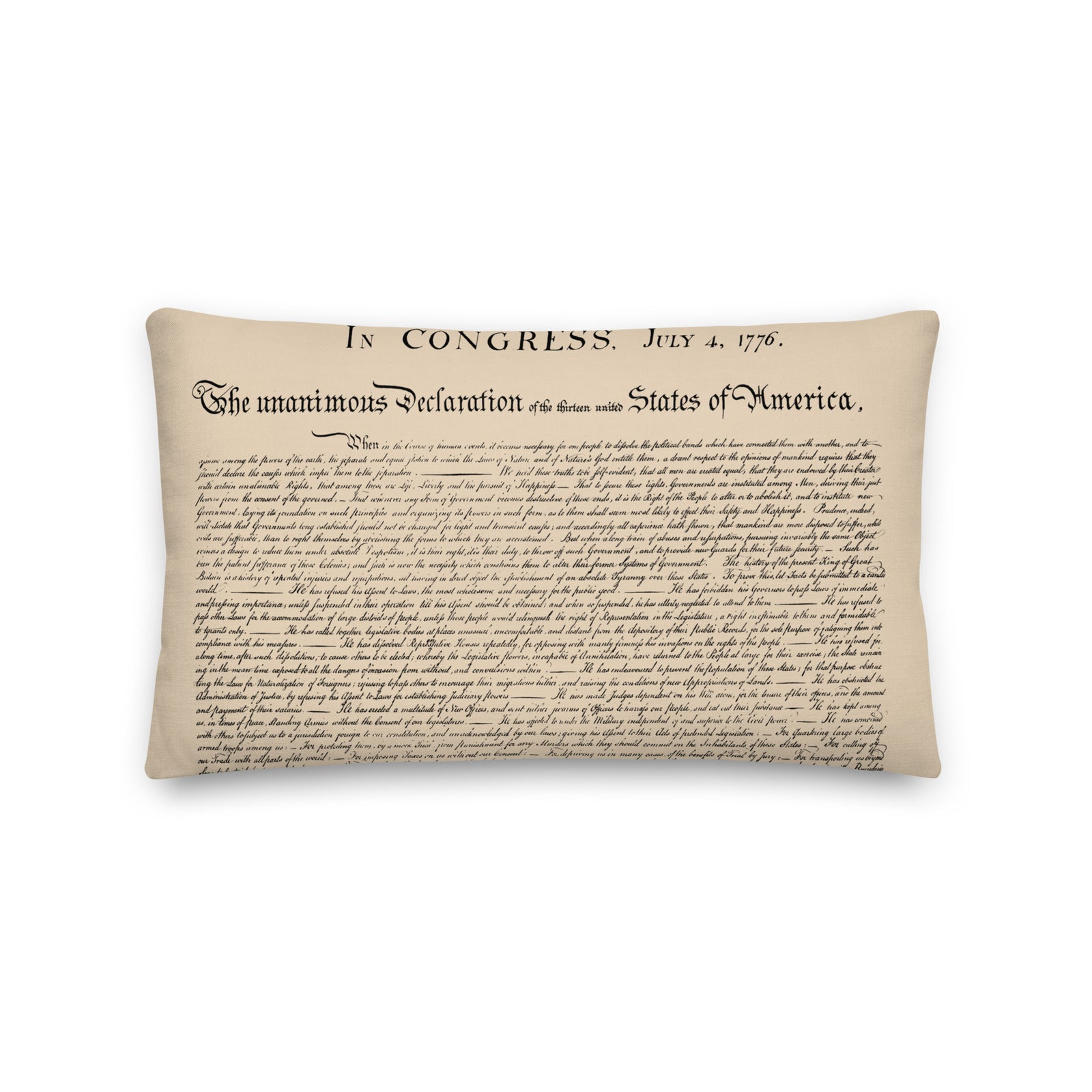 Declaration of Independence Throw Pillow