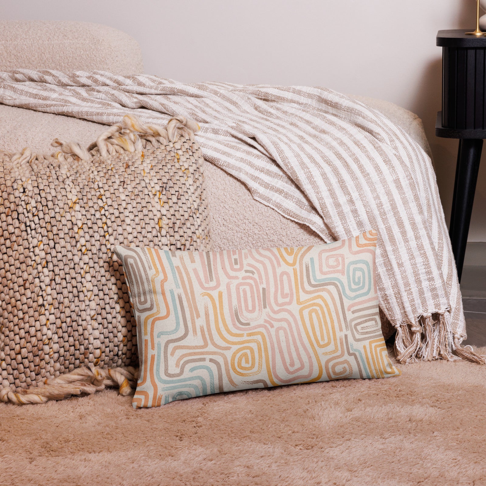 Abstrakt Serenity Throw Pillow